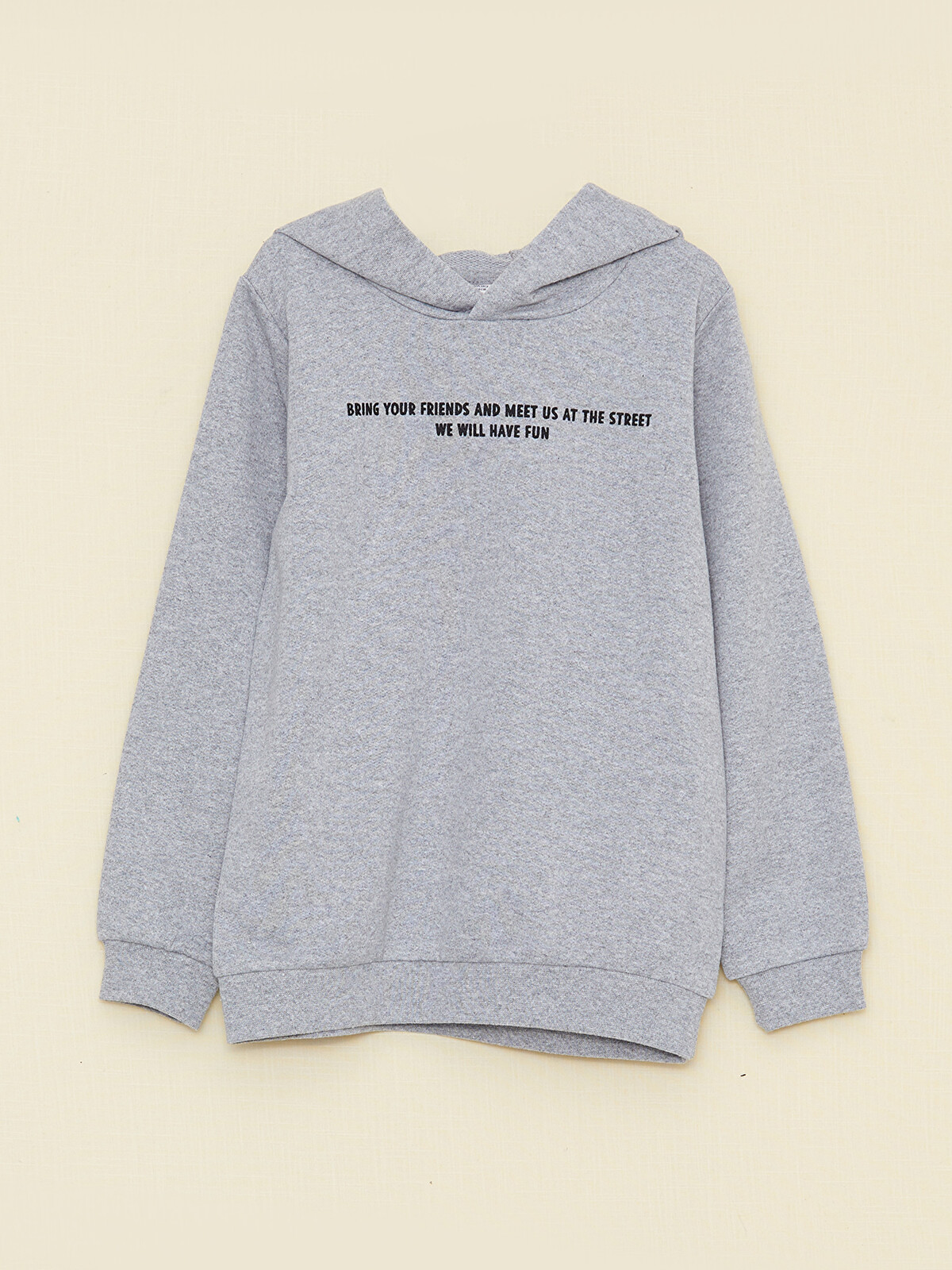LCW ECO Hooded Printed Long Sleeve Boys' Sweatshirt - W2FE26Z4-LAL