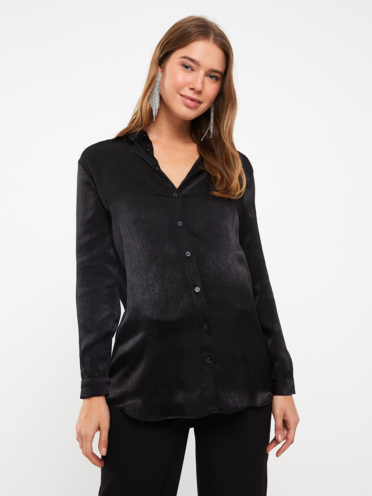 シャツ/ブラウス(長袖/七分) rosary moon/balloon sleeve leotard BLACK LCWAIKIKI Maternity Plain Long Sleeve Satin Maternity Shirt Tunic