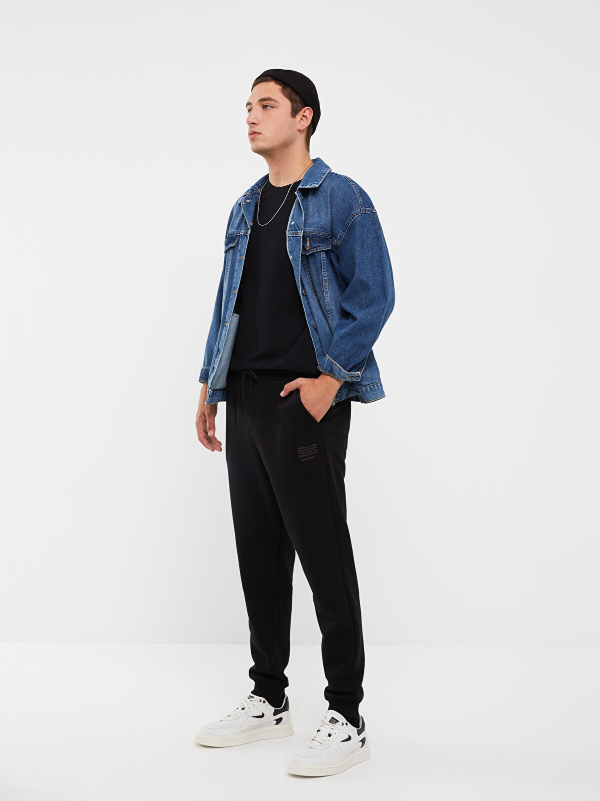 Regular Fit Men's Thick Jogger Sweatpants -W2G303Z8-CVL - LC