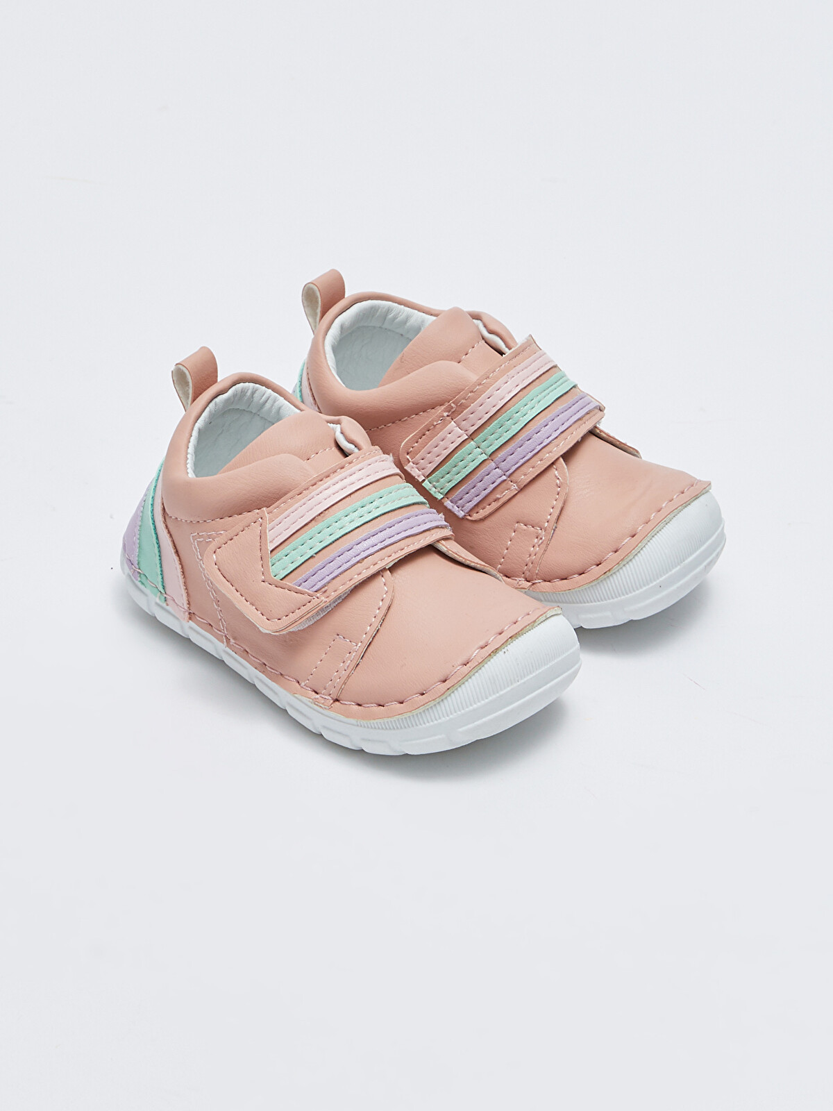 LCW STEPS Velcro Closure Baby Girl First Step Shoes - W2GA04Z1-FKR