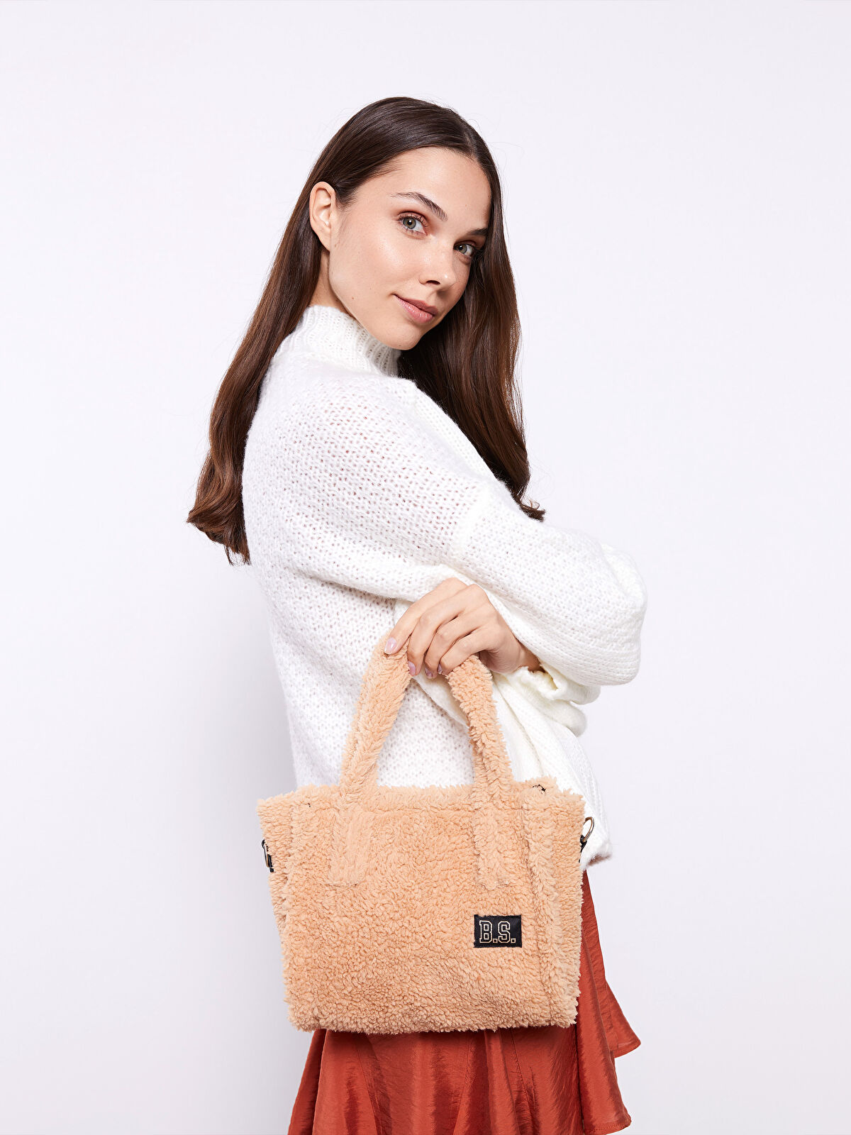 LC Waikiki Label Printed Fur Women's Handbag -W2GF83Z8-CR8