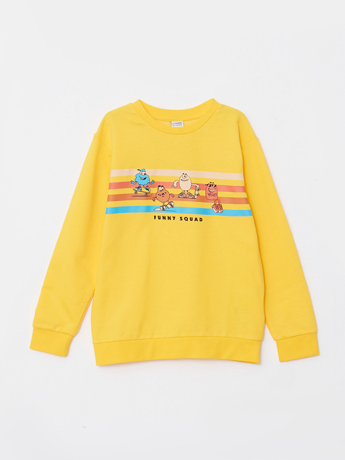 LCW Kids Crew Neck Printed Long Sleeve Boys' Sweatshirt