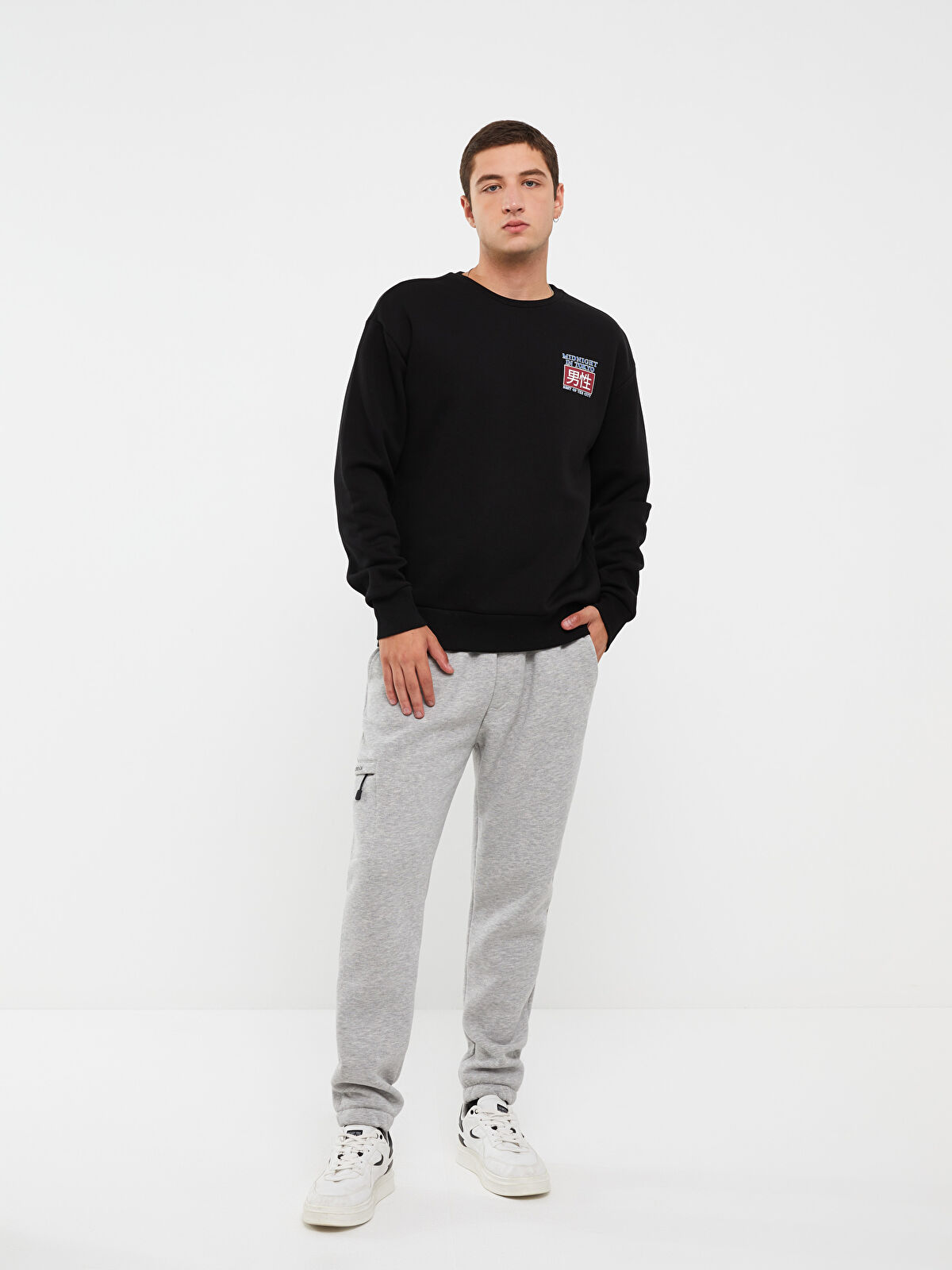 XSIDE Crew Neck Printed Men's Thick Sweatshirt -W2GY67Z8-CVL