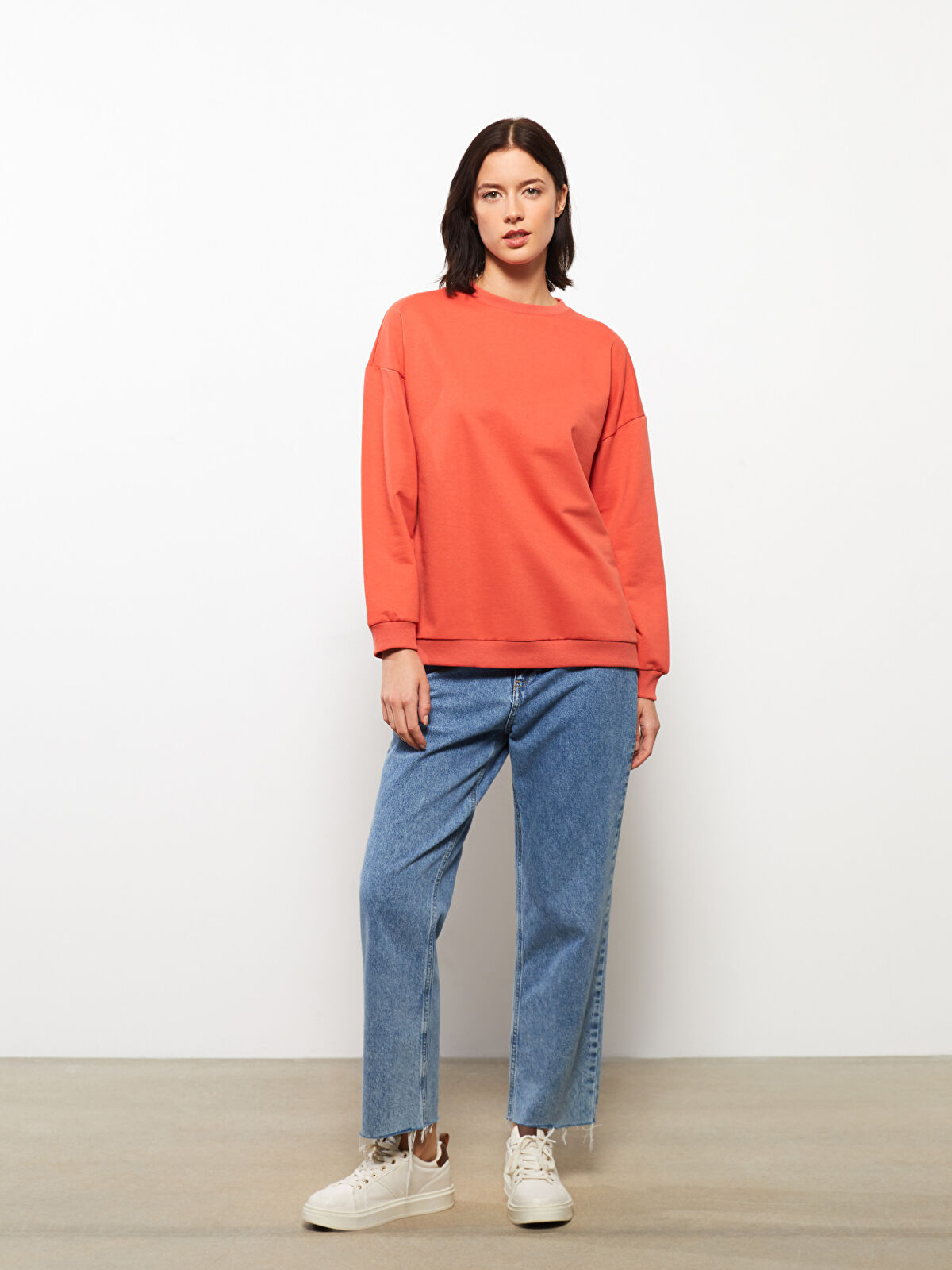 水彩「WORKS  8-3」F 8号 LCWAIKIKI Basic Crew Neck Oversize Women's Sweatshirt