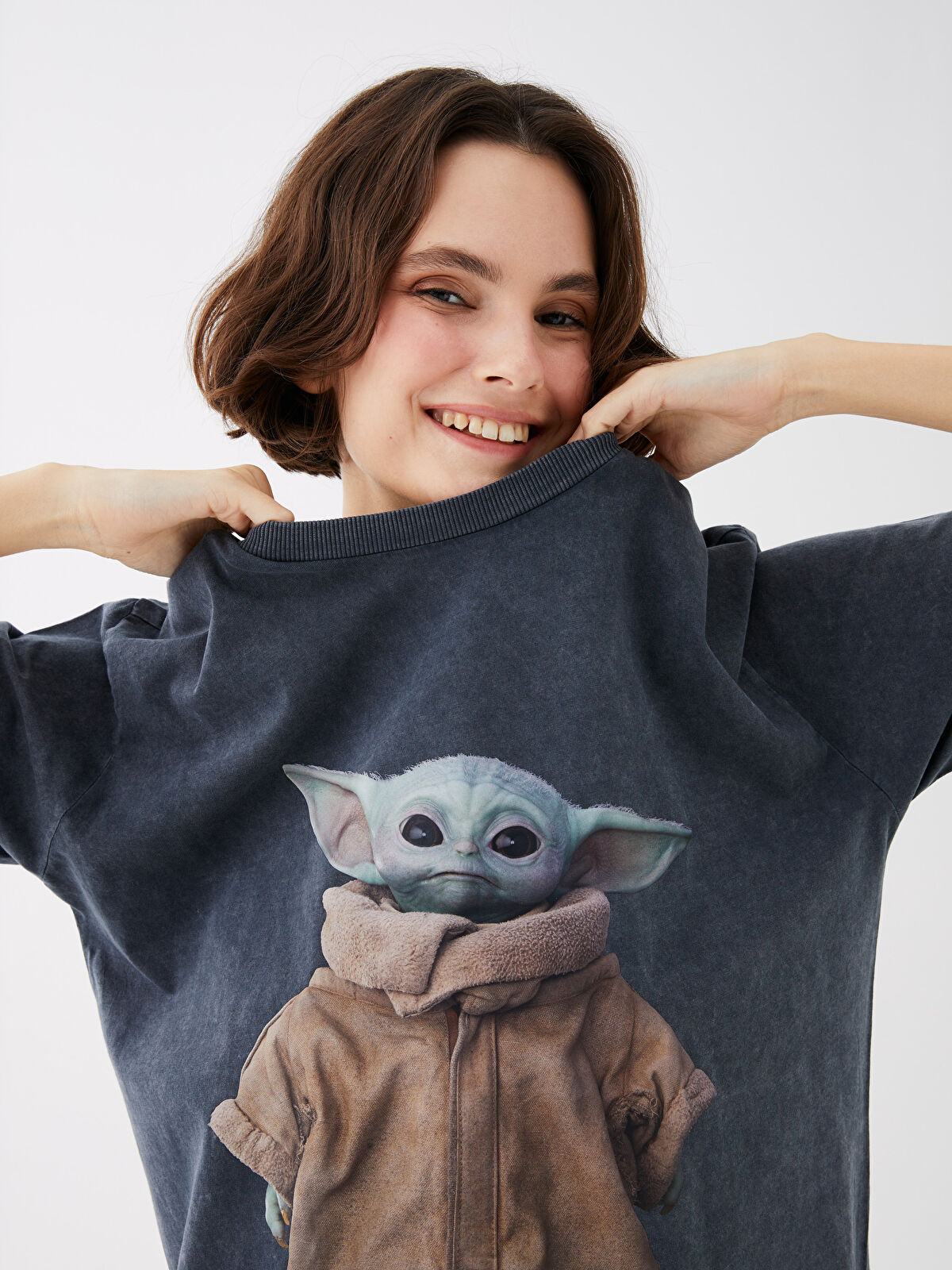 トップス DC-shirtblk LCW Vision Crew Neck Star Wars Printed Women's T-Shirt