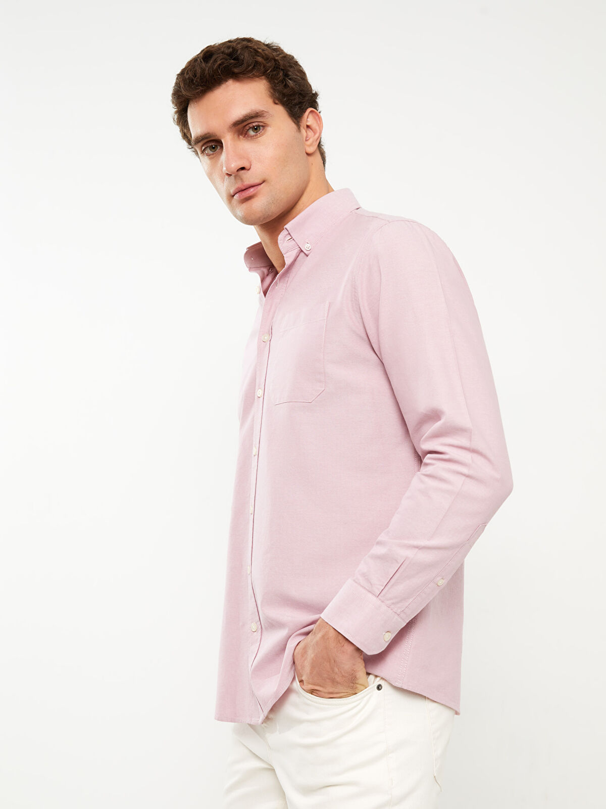 LCWAIKIKI Basic Regular Fit Long Sleeve Oxford Men's Shirt