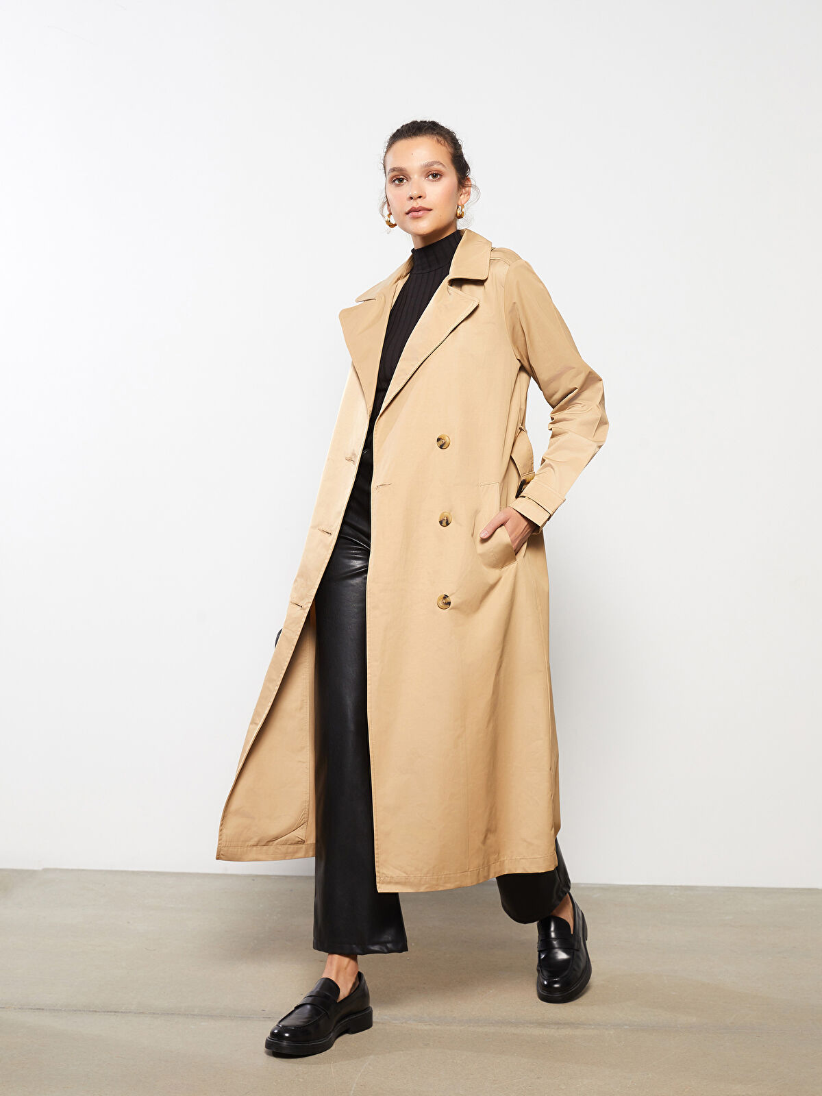 LCWAIKIKI Classic Jacket Collar Regular Long Sleeve Women's Trench