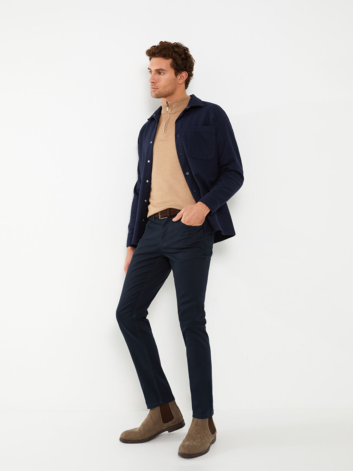 Slim Fit Men's Chino Trousers -S30661Z8-KN7 - LC Waikiki