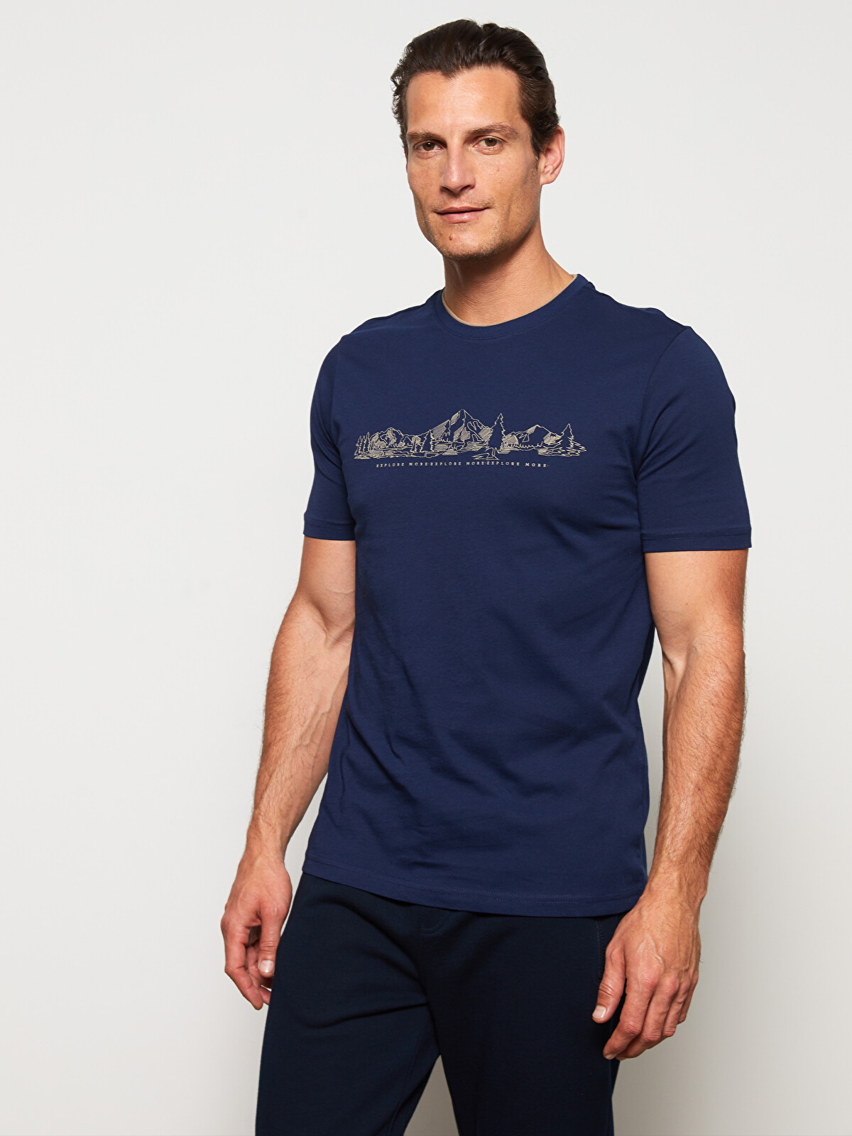 SOUTHBLUE Crew Neck Short Sleeve Printed Men's T-Shirt - S31839Z8