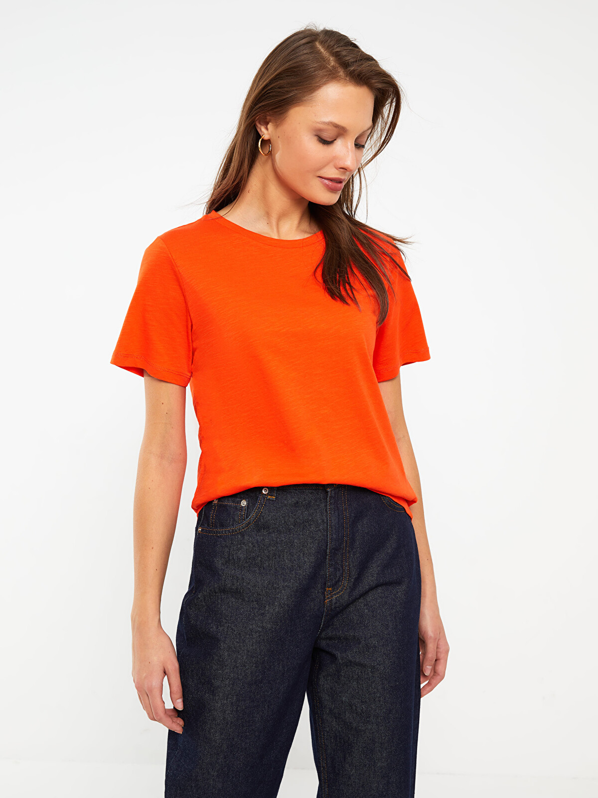 LCW EVERYDAY Crew Neck Plain Short Sleeve Women's T-Shirt