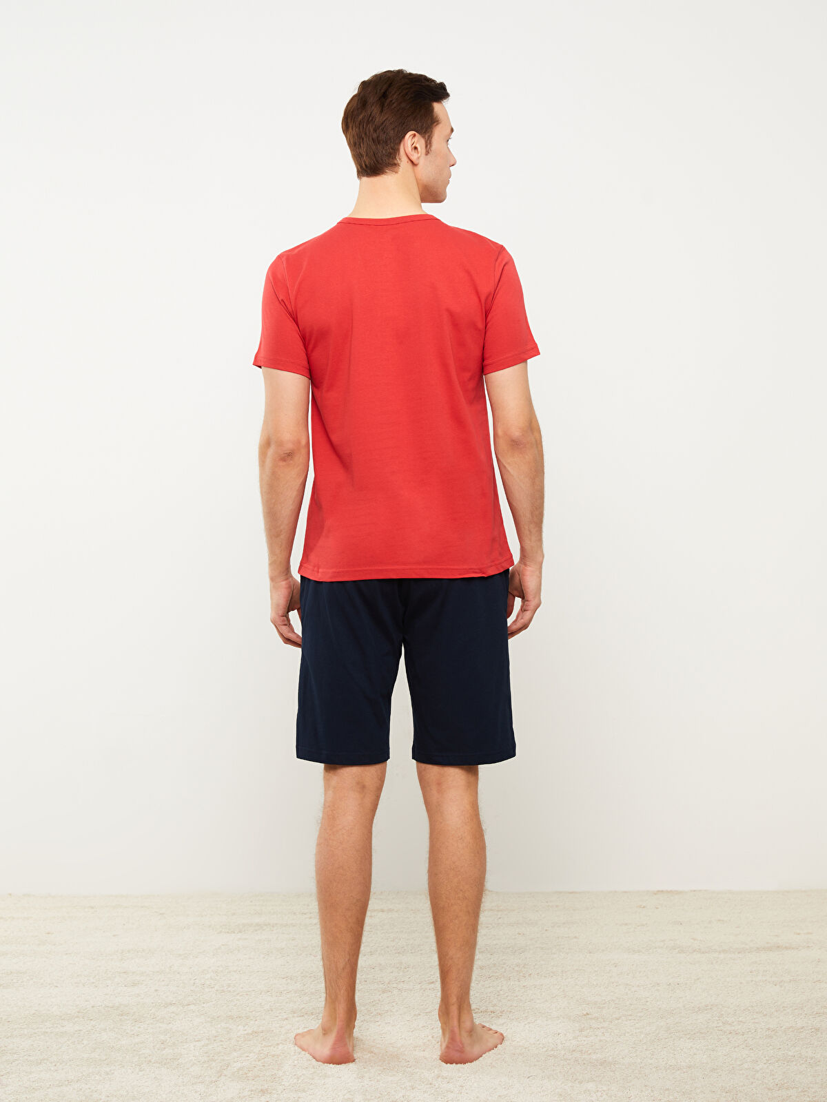 LC WAIKIKI Regular Fit Men's Short Pyjama Set -S35813Z8-GRQ