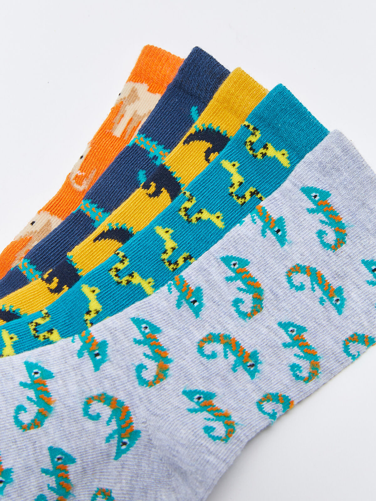 LCW Kids Patterned Boys' Ankle Socks 5 Pack -S36867Z4-K00