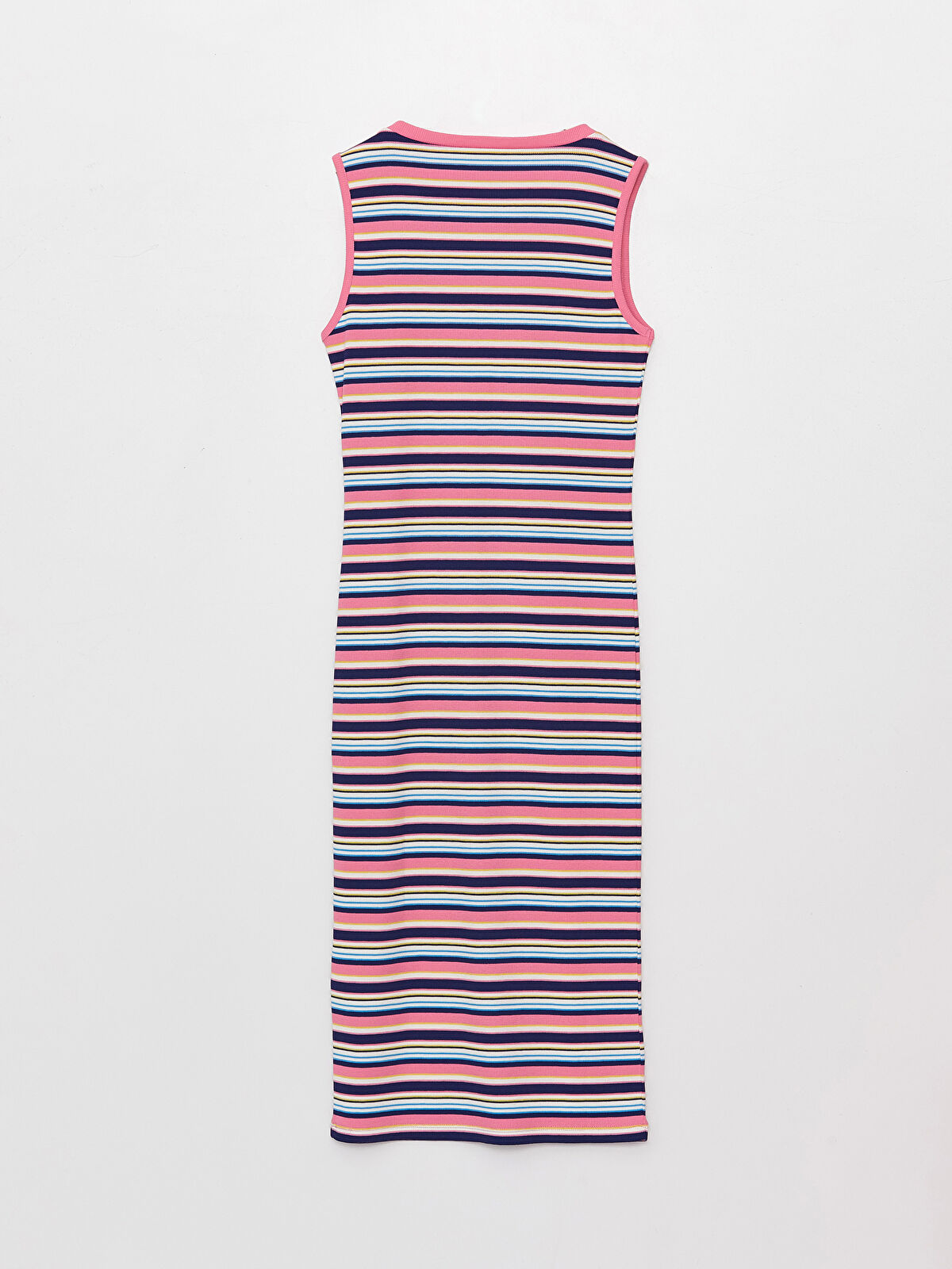 Crew Neck Striped Women's Bodycon Dress -S37041Z8-LHK - LC