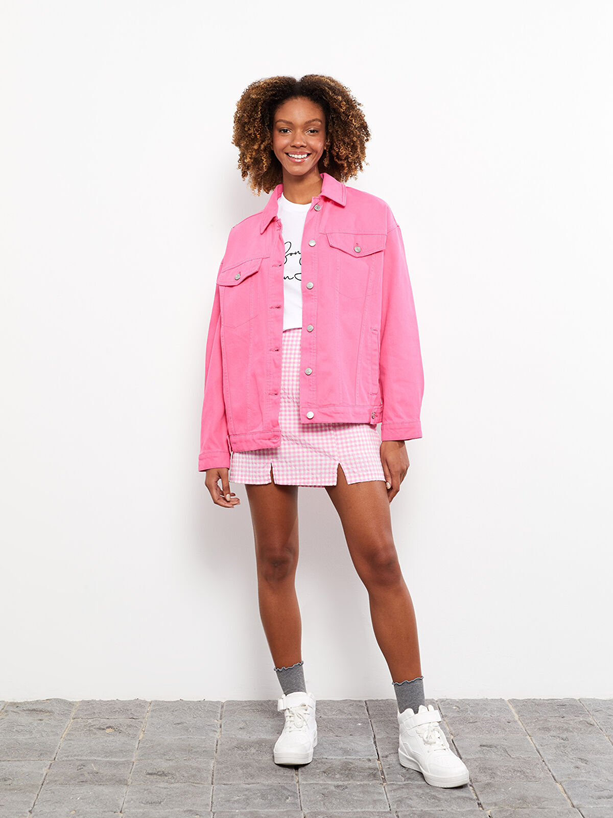 XSIDE Gömlek Yaka Gabardin Kadın Ceket - S37151Z8-SW2 | LCW