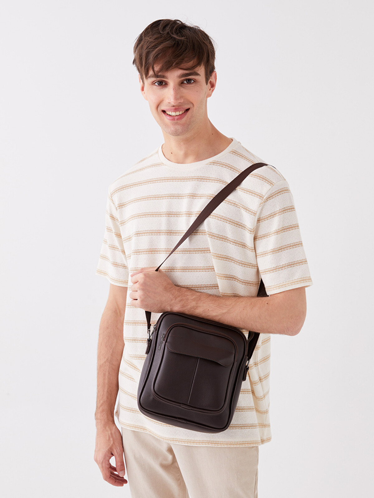 LCW ACCESSORIES Leather Look Men's Crossbody Bag - S37670Z8-CT9