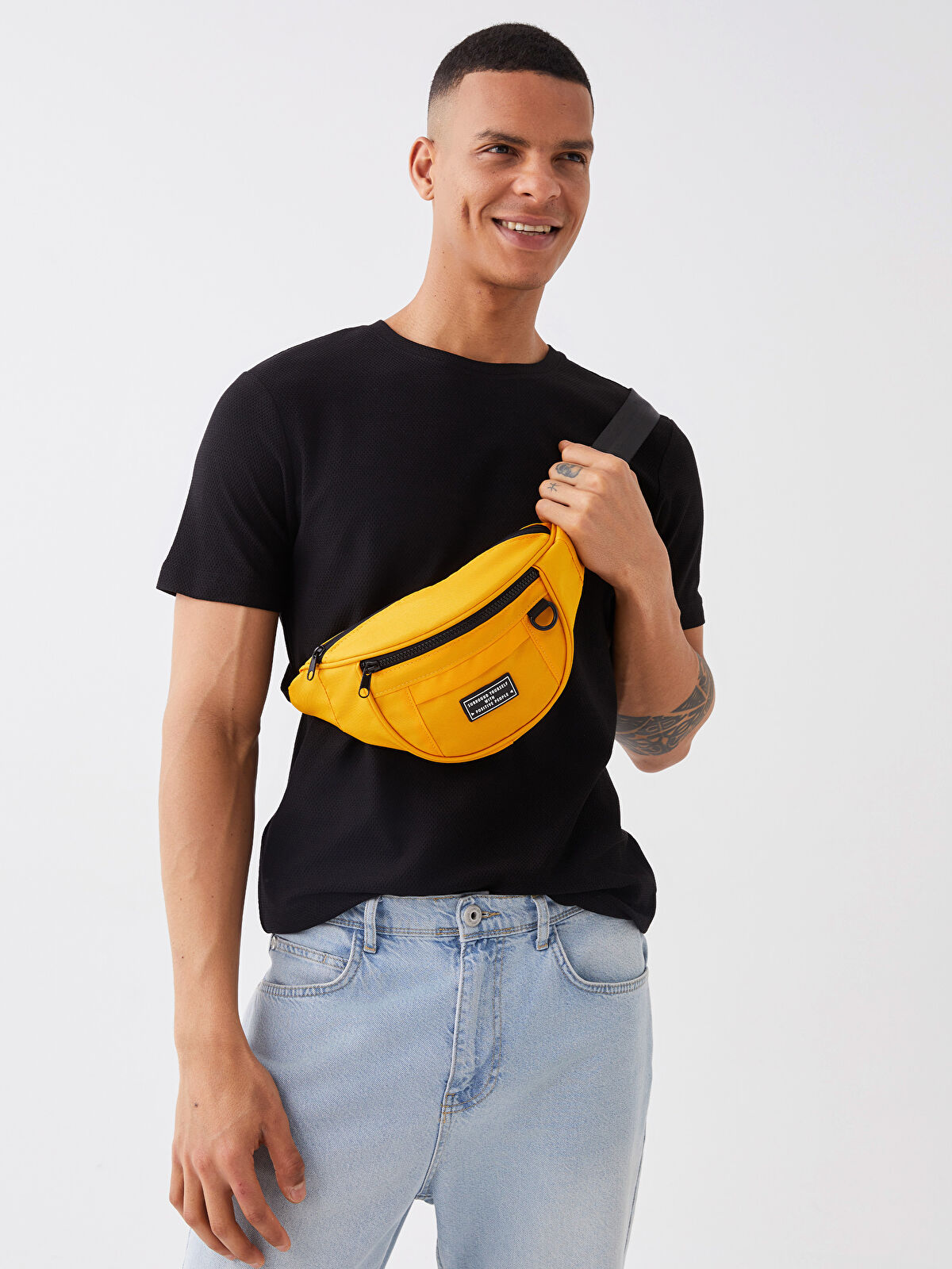 XSIDE Label Detailed Men's Waist Bag -S37672Z8-CRK - LC Waikiki