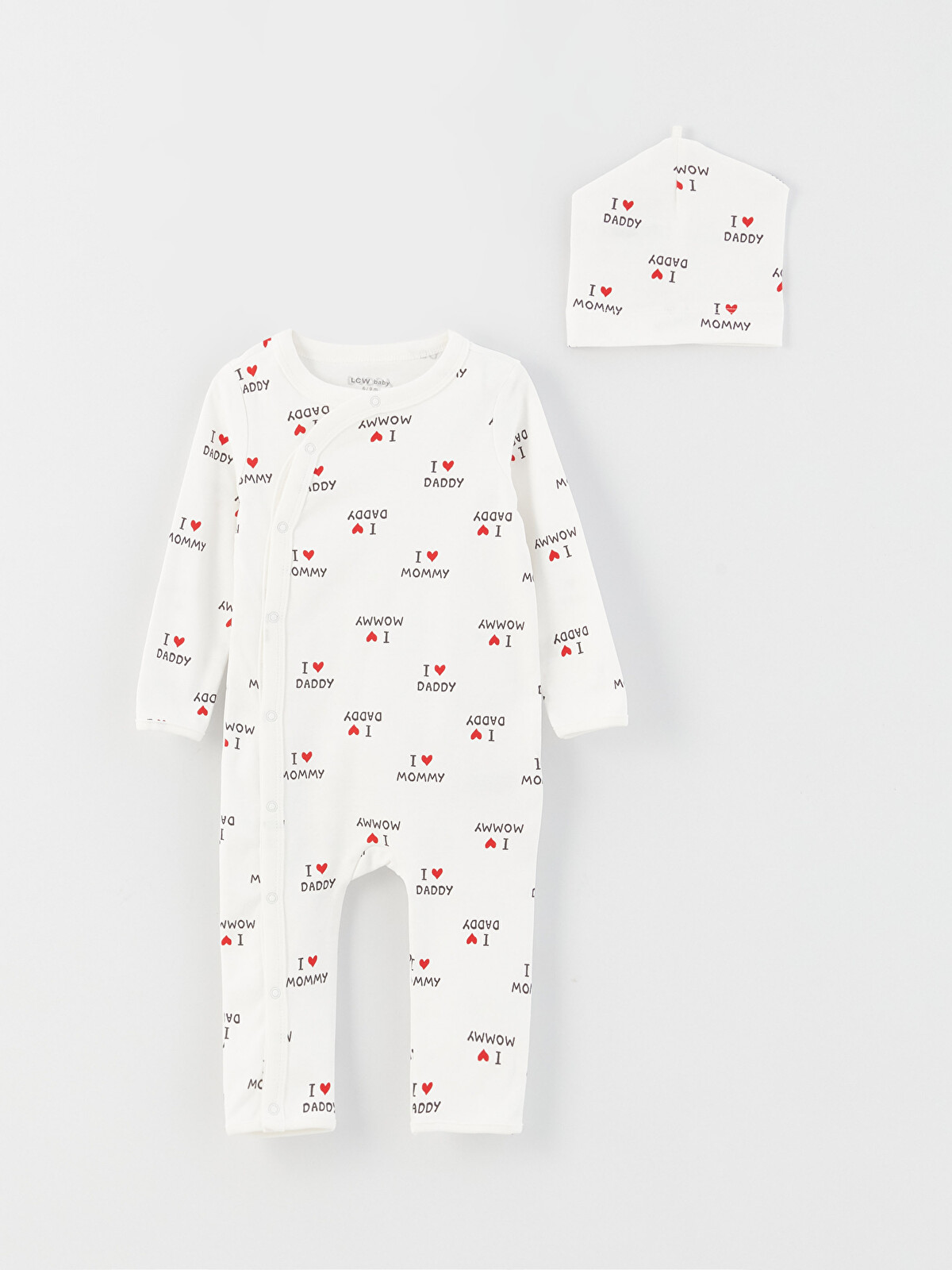 LCW baby Bisiklet Yaka Baskılı Kız Bebek 3'lü Takım - S39171Z1-LRA