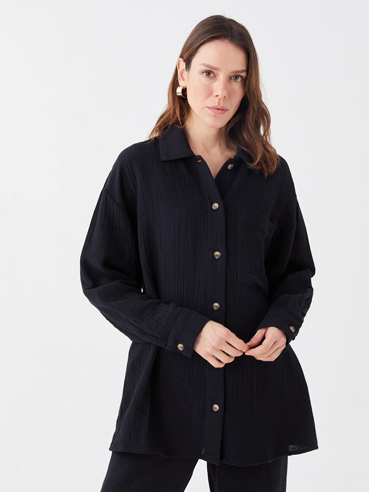 ブラウス シャツ Basic Oversized Shirt レディース ブラウス シャツ Oversize basic shirt / オーバーサイズ