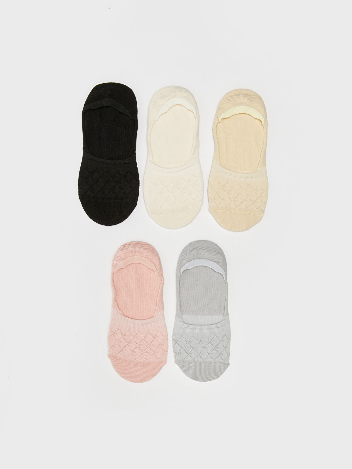 LCW DREAM Self Patterned Women's Invisible Socks 5 Pack