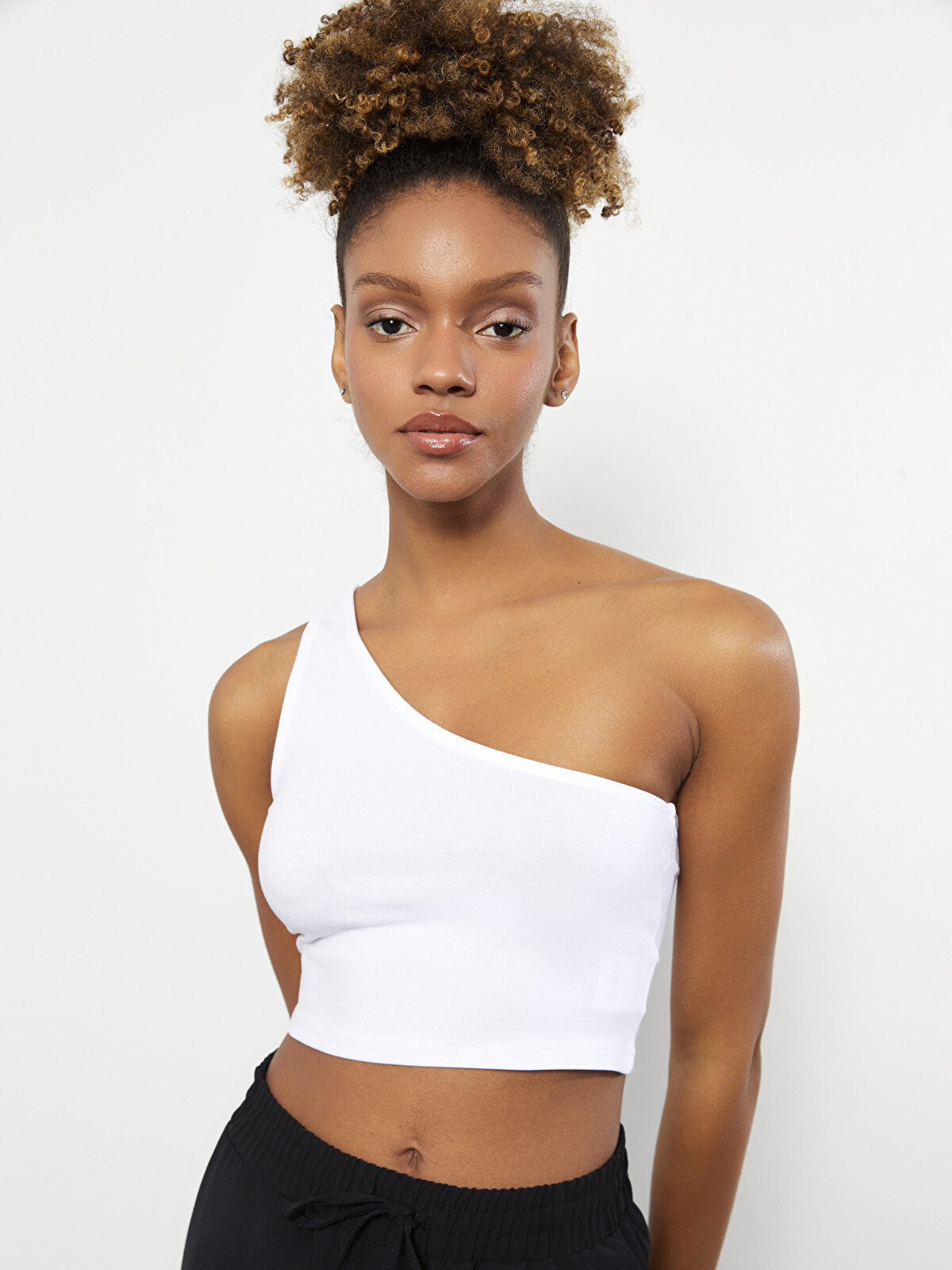 LCW ECO Women's One Shoulder Straight Crop - S3BD75Z8-J5E - LC Waikiki