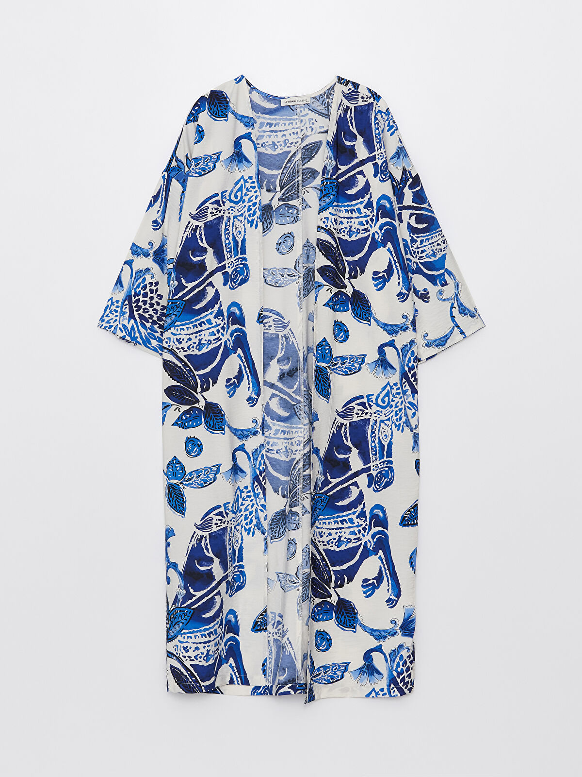 キム ページ LCWAIKIKI Classic Kimono Floral cu Guler Șal pentru Femei