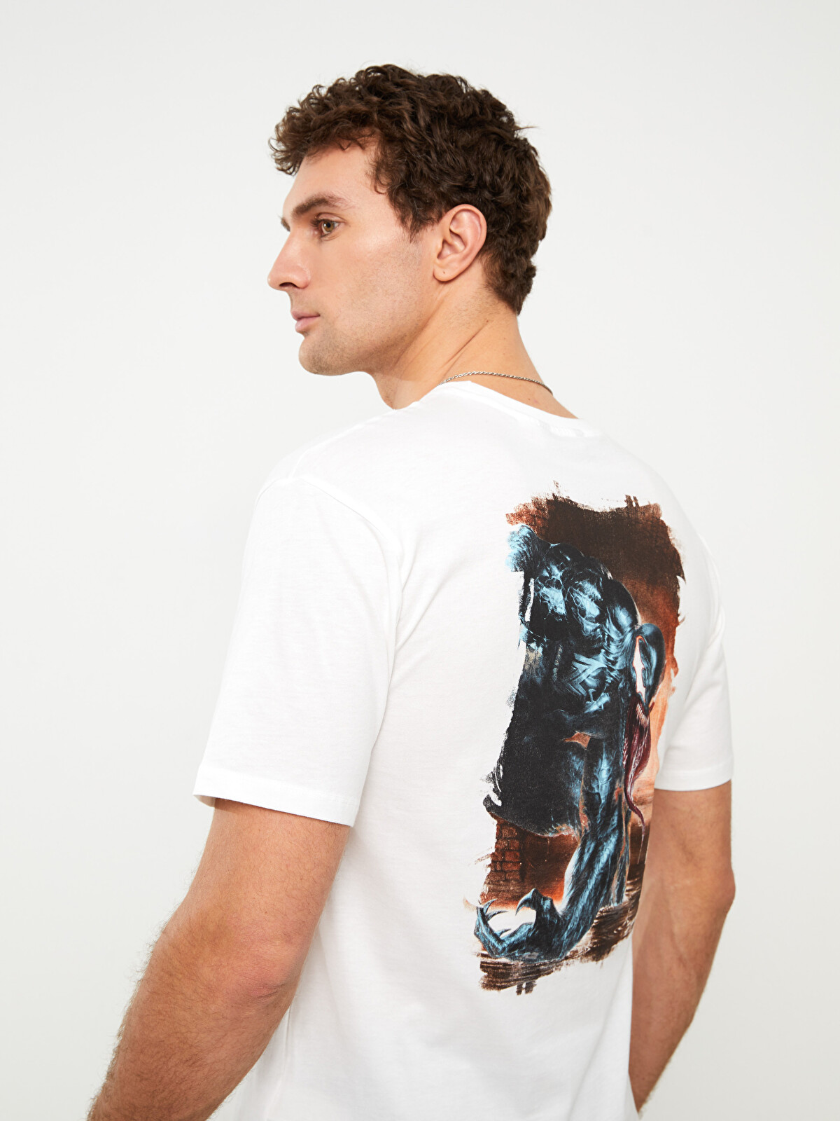 XSIDE Crew Neck Short Sleeve Venom Printed Jersey Men's T-shirt