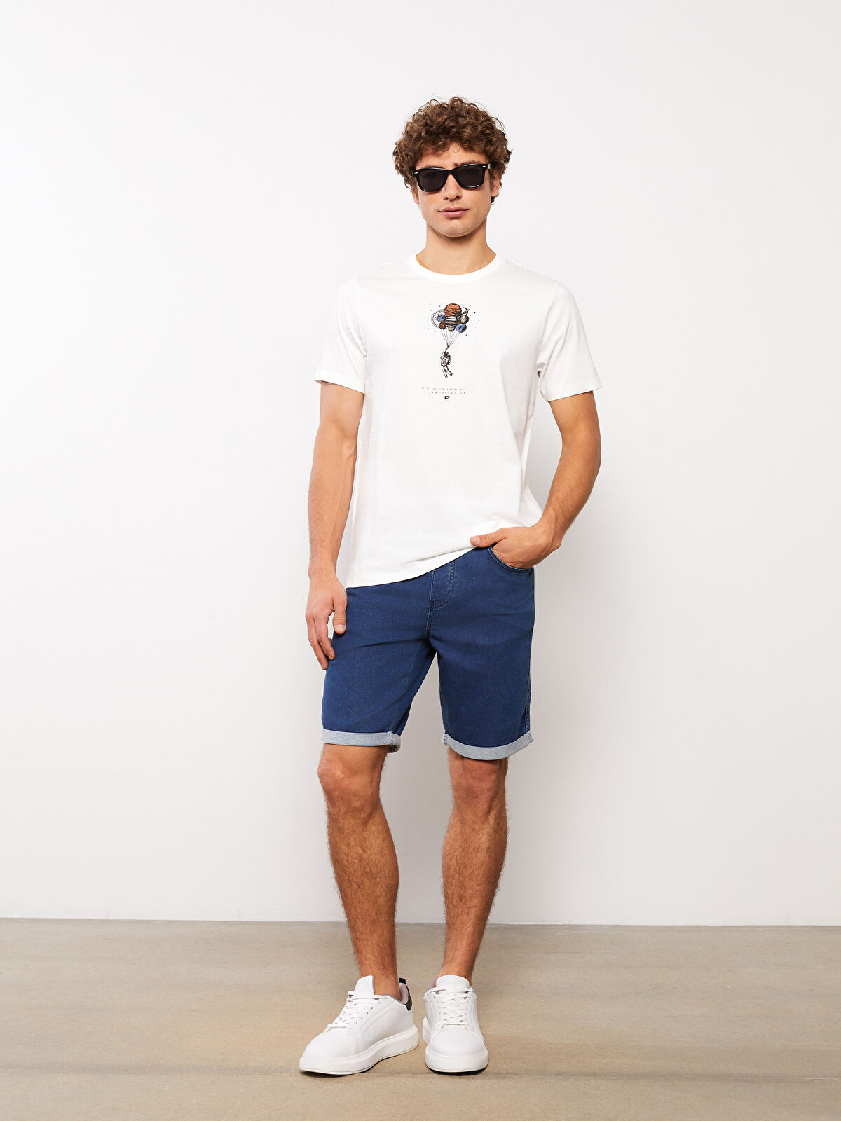 XSIDE Crew Neck Short Sleeve Printed Combed Cotton Men's T