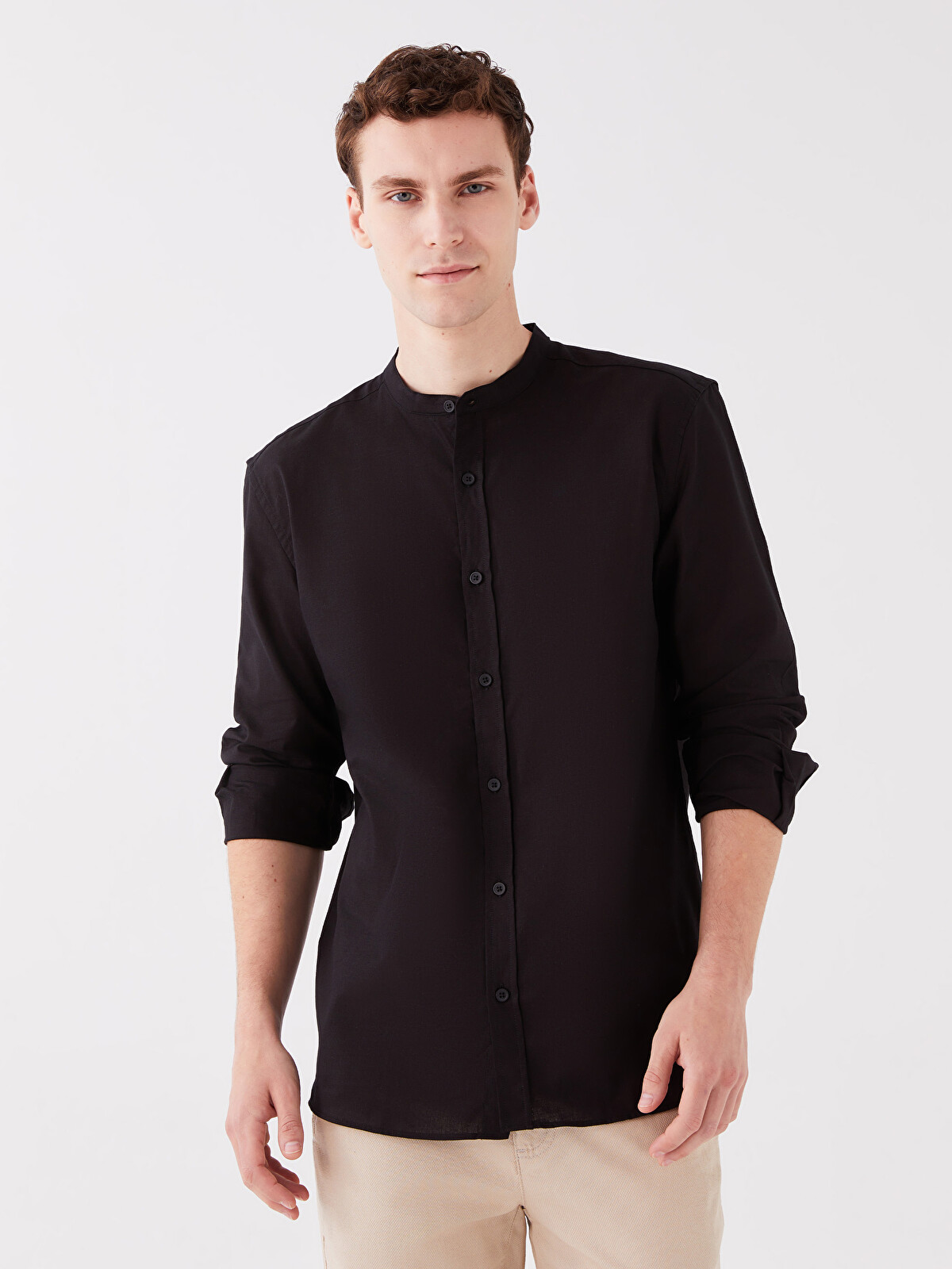 XSIDE Regular Fit Uzun Kollu Keten Karışımlı Erkek Gömlek