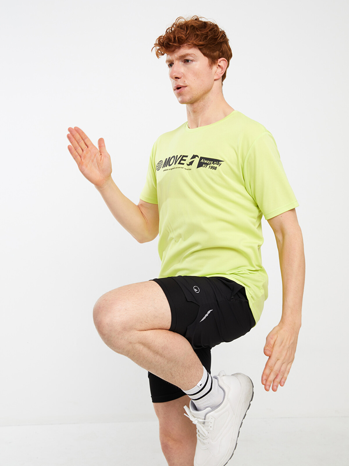 XSIDE ACTIVE Crew Neck Short Sleeve Printed Men's T-shirt
