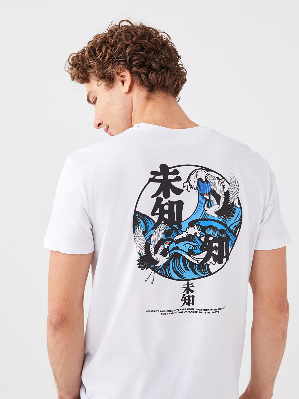 XSIDE Crew Neck Short Sleeve Printed Combed Cotton Men's T-shirt