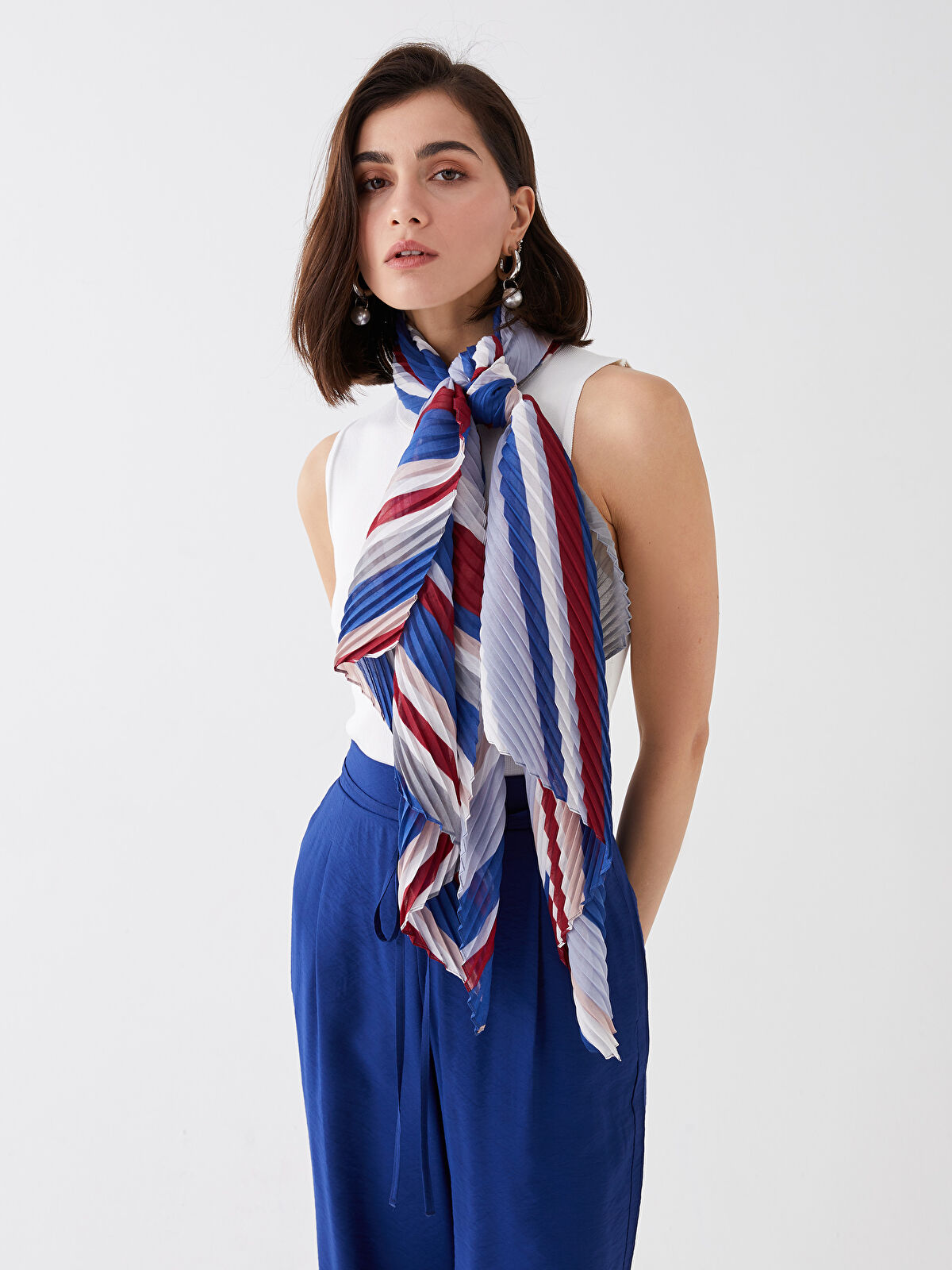 LCW ACCESSORIES Patterned Women's Scarf -S3FF87Z8-LGB - LC