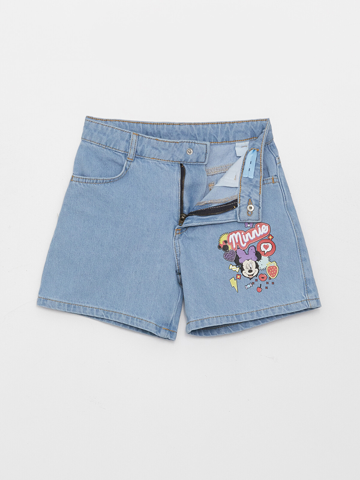 LCW Kids Minnie Mouse Baskılı Kız Çocuk Jean Şort - S3G659Z4-311 | LCW