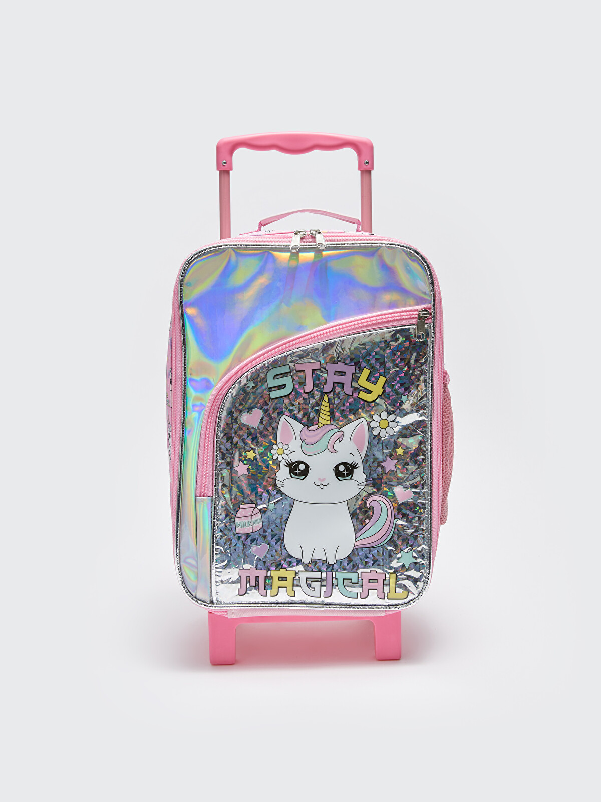 Clark Little クラークリトル キャンバスジクレー 版画 80×55㎝ LCW ACCESSORIES Baskılı Tekerlekli Kız Çocuk Çekçekli Çanta