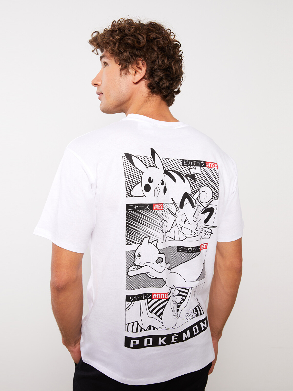 XSIDE Crew Neck Short Sleeve Pokemon Printed Jersey Men's T-Shirt