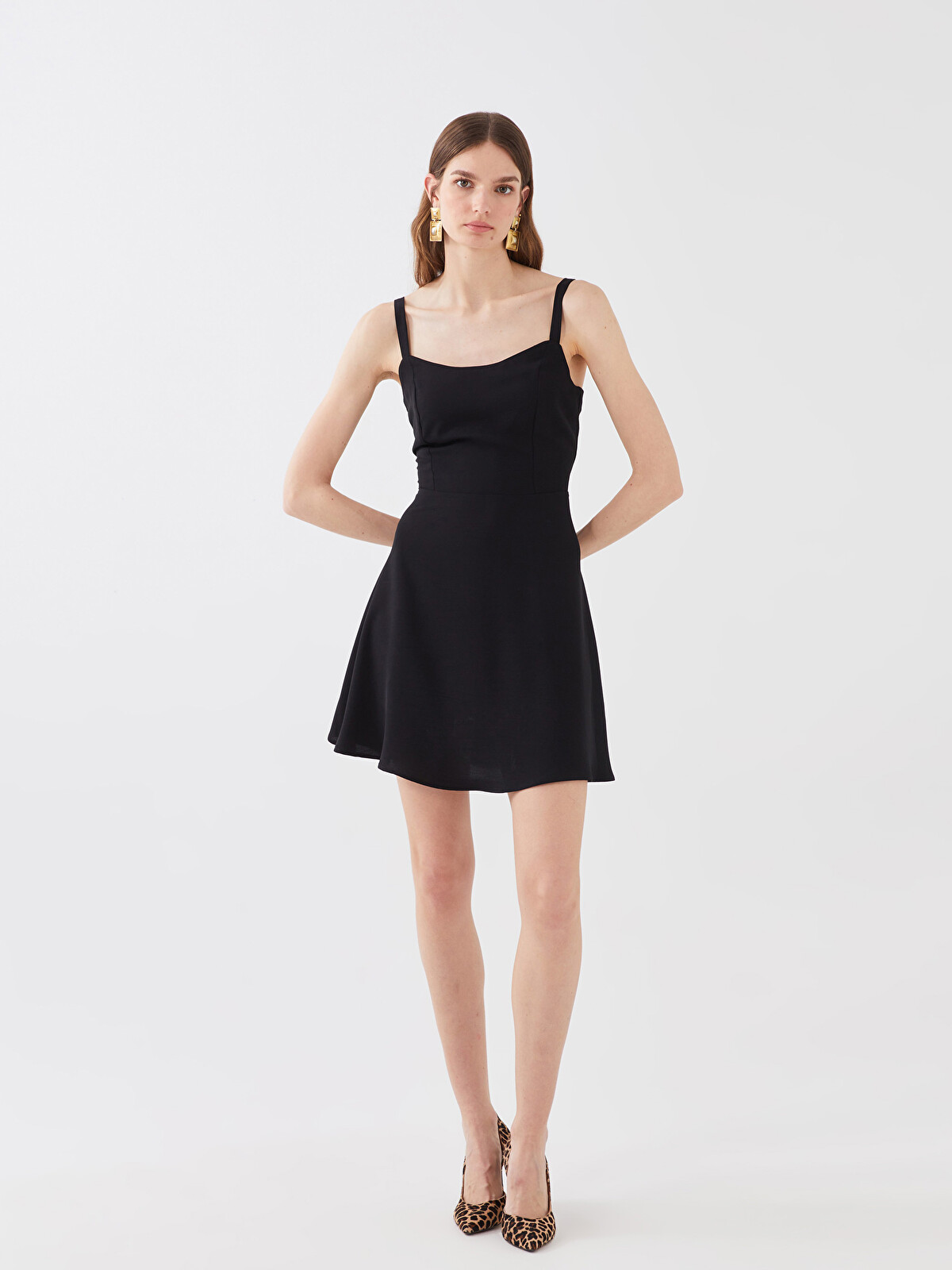 LCW Vision U-neck Straight Strap Women's Evening Dress - S3HD86Z8
