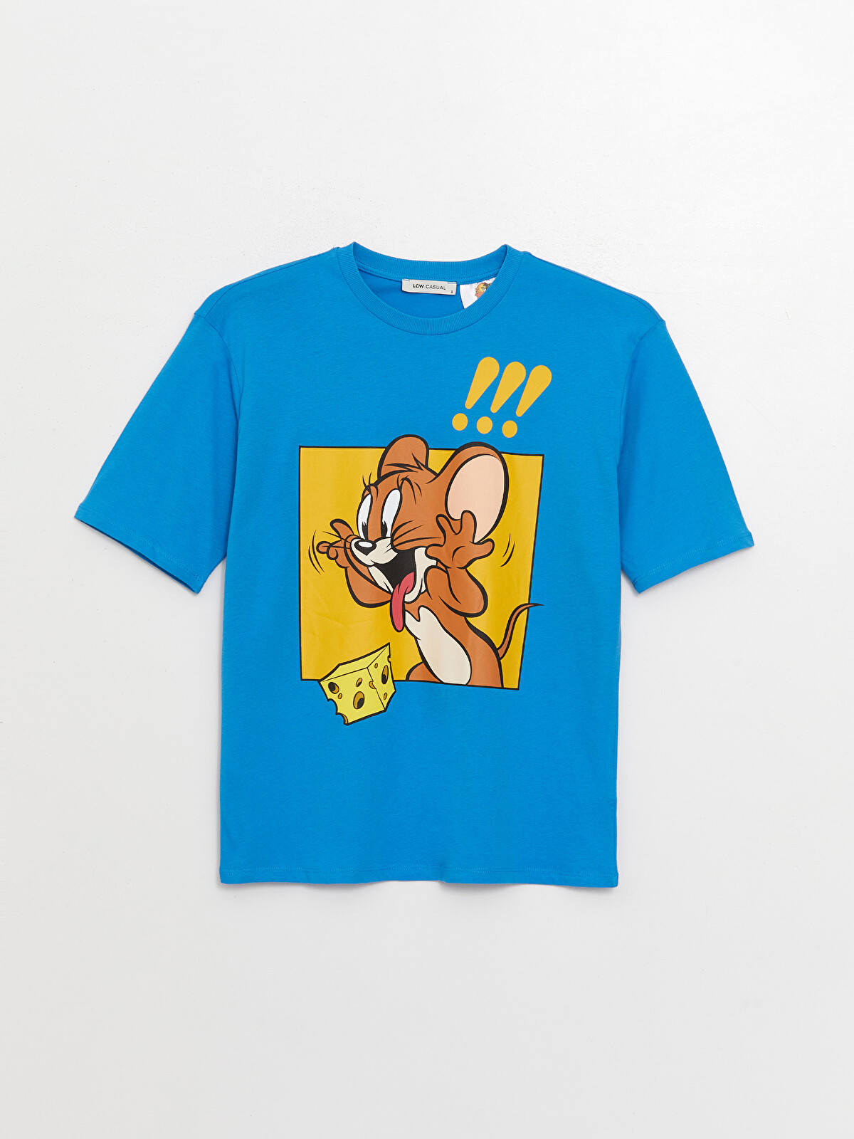 LCW Vision Bisiklet Yaka Tom & Jerry Baskılı Oversize Kadın Tişört