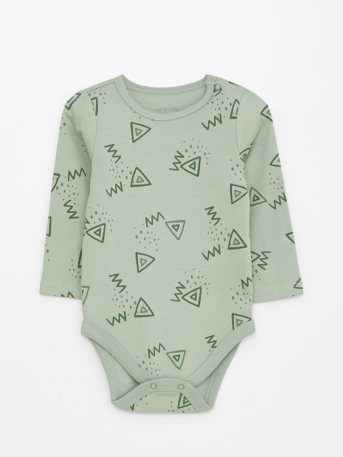 チルboy LCW baby Bisiklet Yaka Uzun Kollu Erkek Bebek Çıtçıtlı Bodysuit 2
