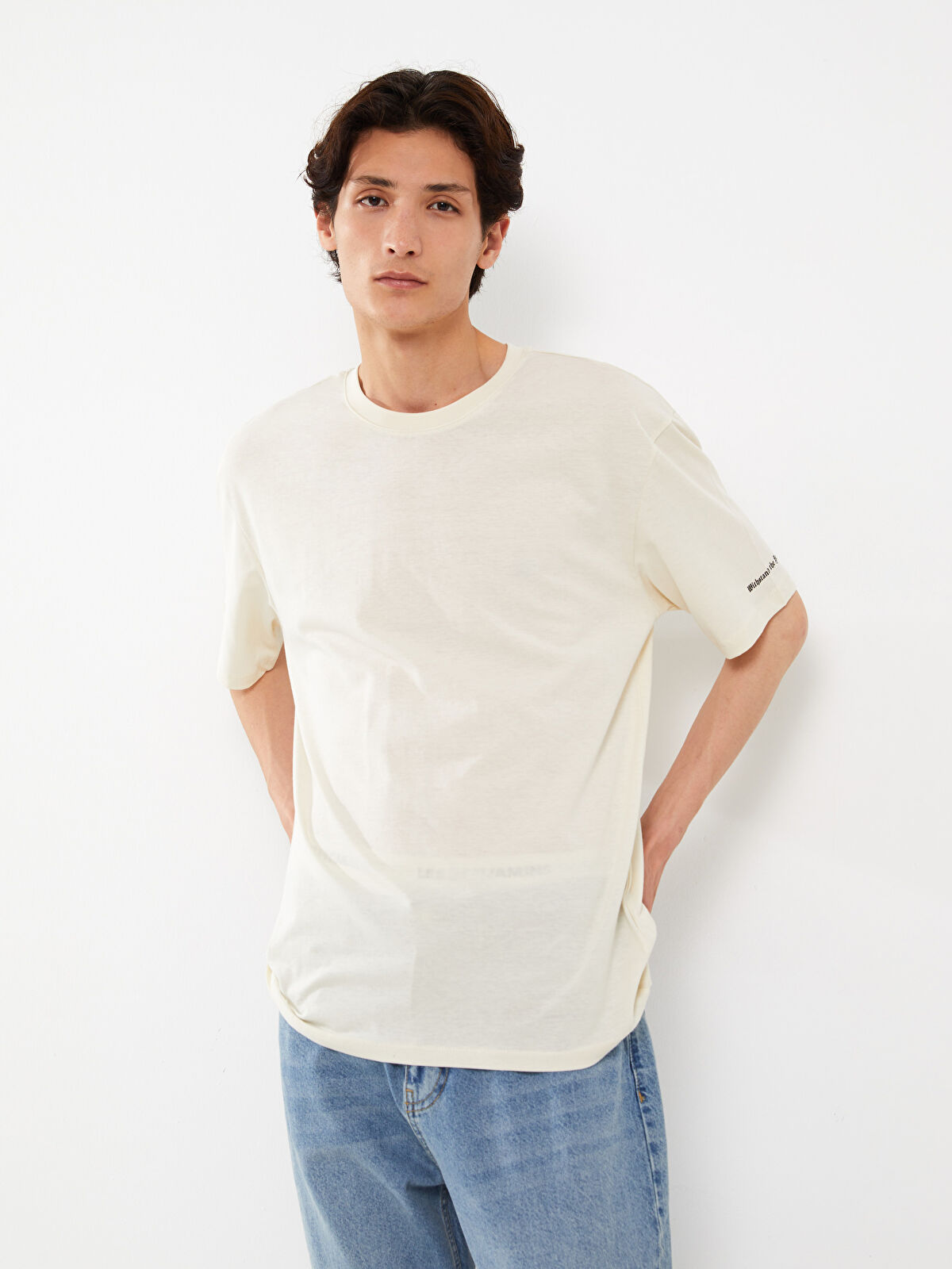 XSIDE Crew Neck Short Sleeve Printed Combed Cotton Men's T