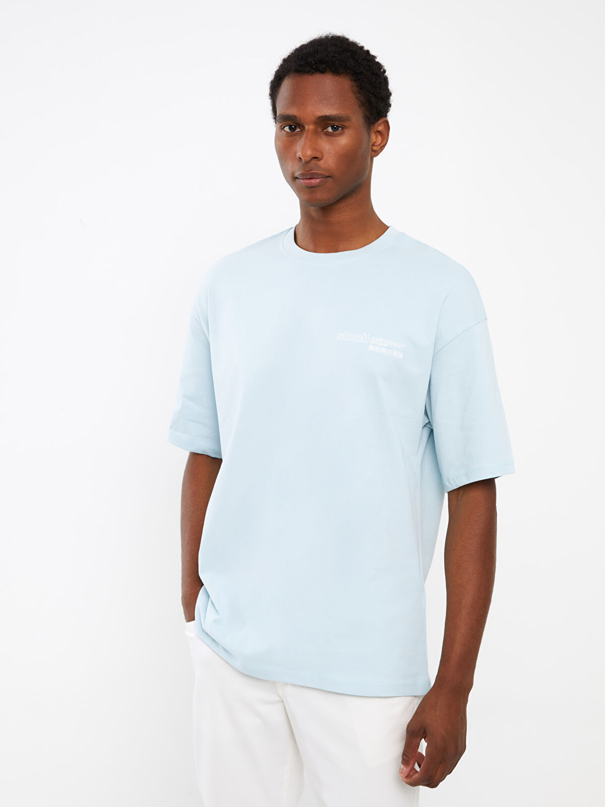 XSIDE Crew Neck Short Sleeve Printed Combed Cotton Men's T