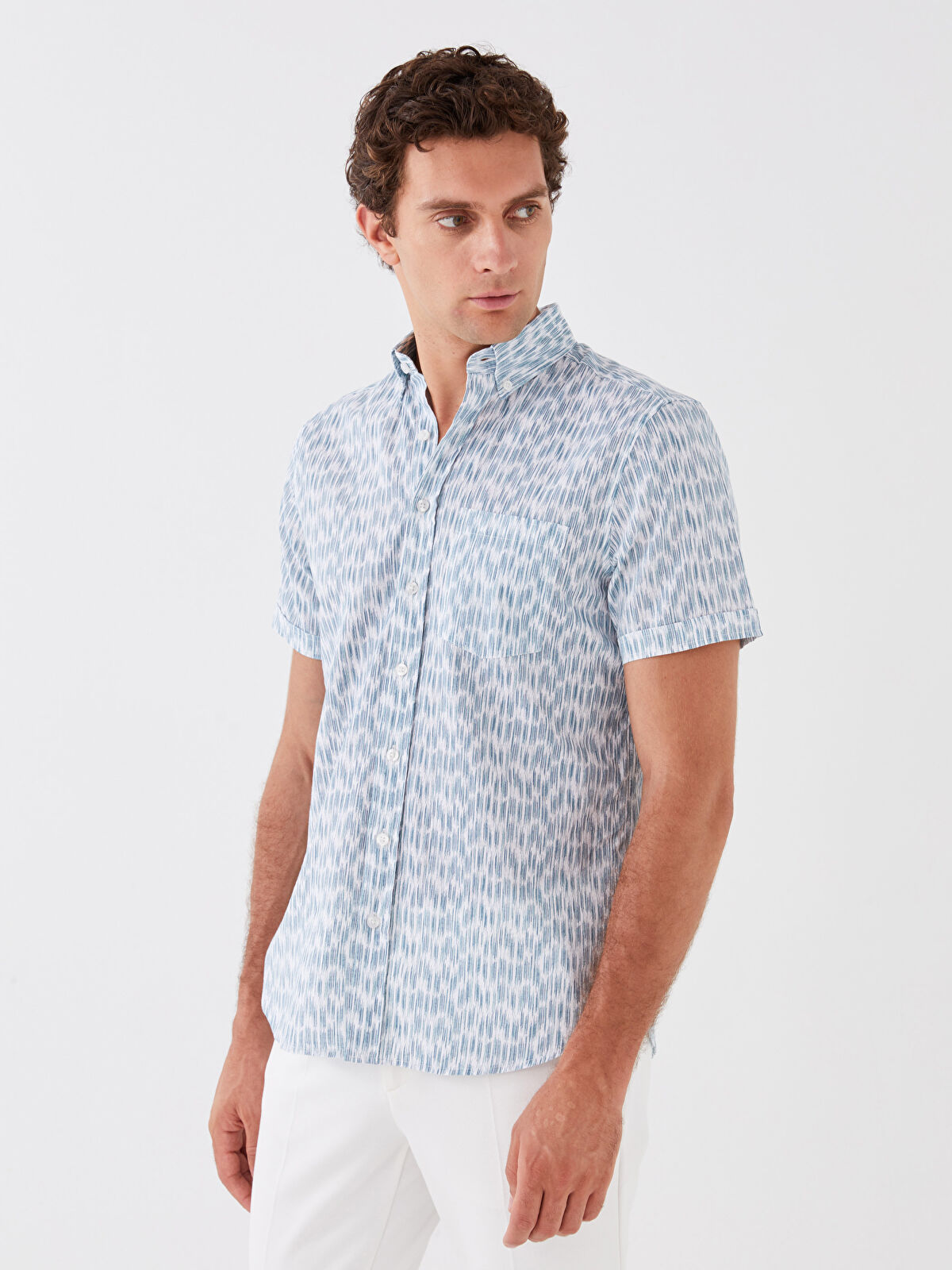 Lich　英語 LCWAIKIKI Classic Regular Fit Long Sleeve Poplin Men's Shirt