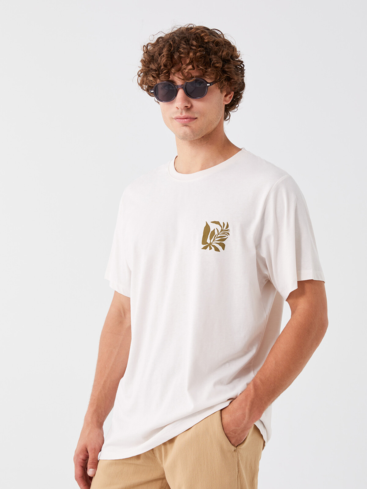 XSIDE Crew Neck Short Sleeve Printed Combed Cotton Men's T-shirt