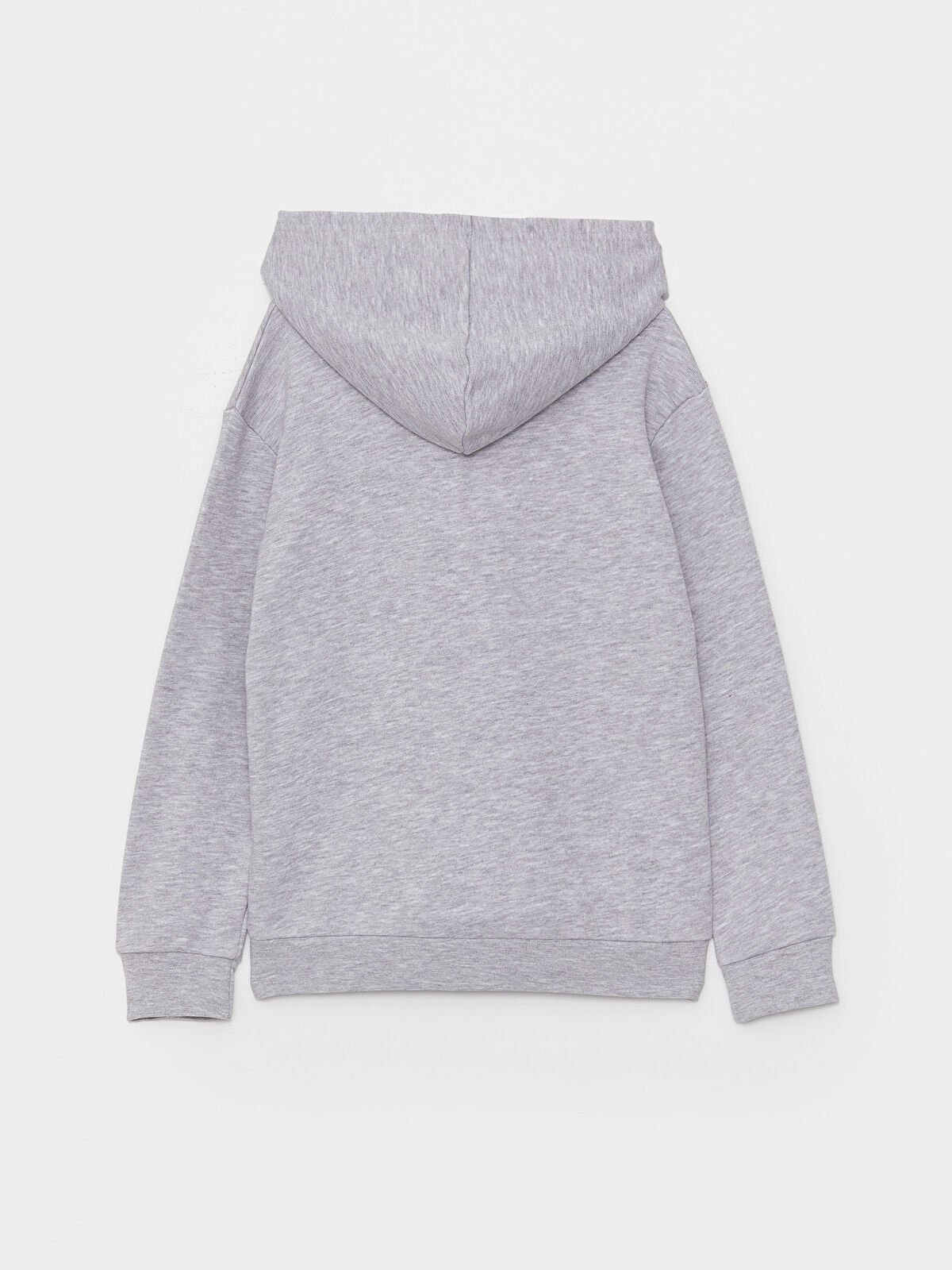 LCW Kids Gri Kapüşonlu Basic Uzun Kollu Erkek Çocuk Sweatshirt