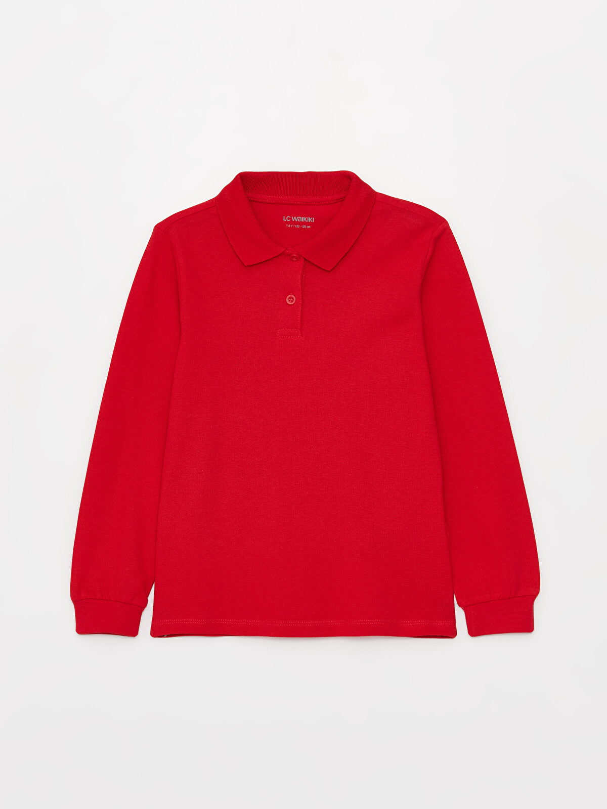 LCW Kids Kırmızı İlk Ders Heyecanı Polo Yaka Tişört - W30625Z4-HPM