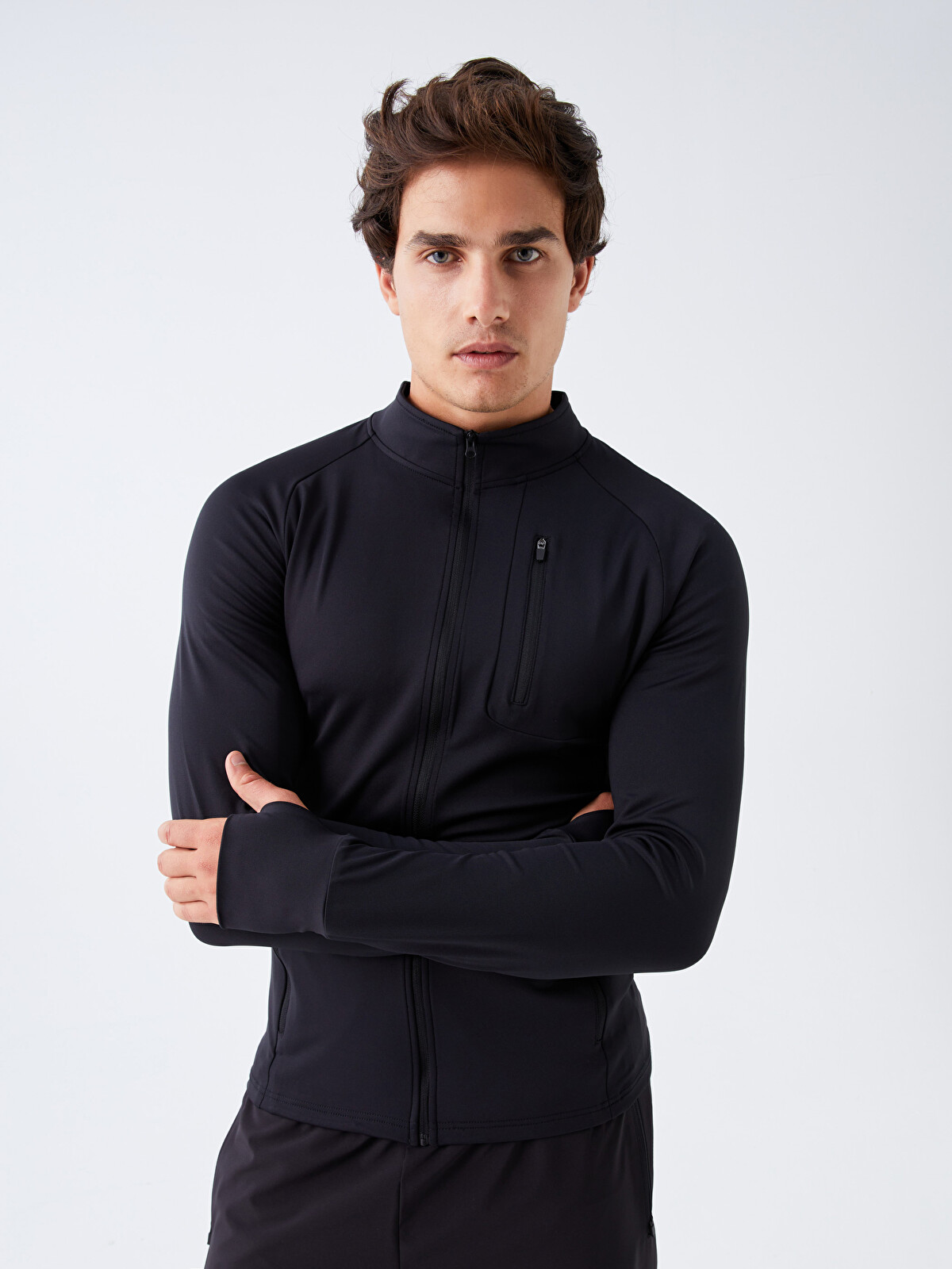 XSIDE ACTIVE Dik Yaka Uzun Kollu Erkek Spor Hırka - W31124Z8-CVL