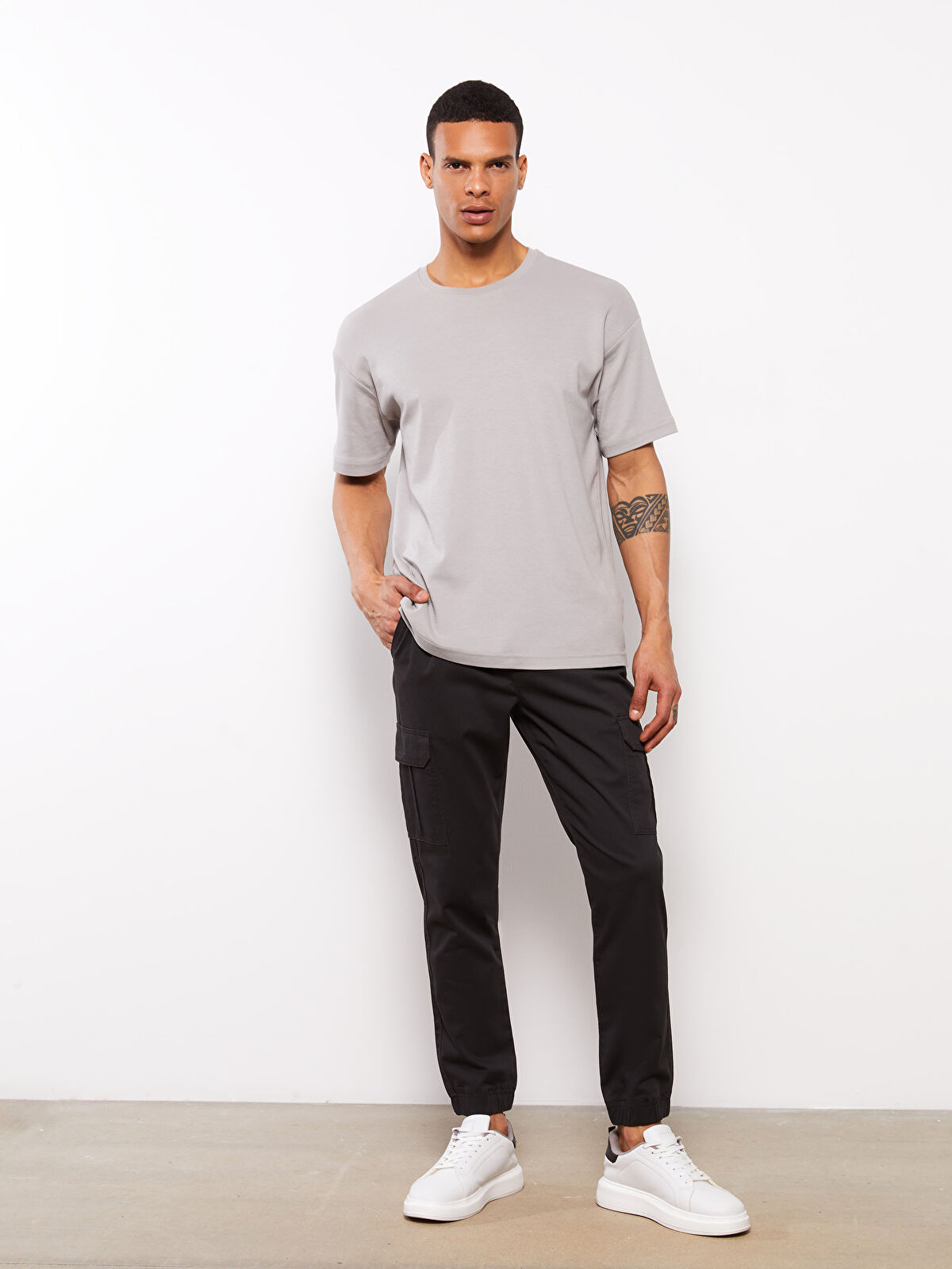XSIDE Slim Fit Twill Men's Jogger Trousers -W33196Z8-SED