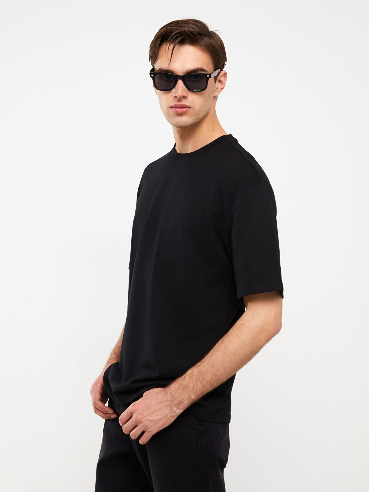 XSIDE Crew Neck Short Sleeve Men's Sweatshirt -W33851Z8-CVL