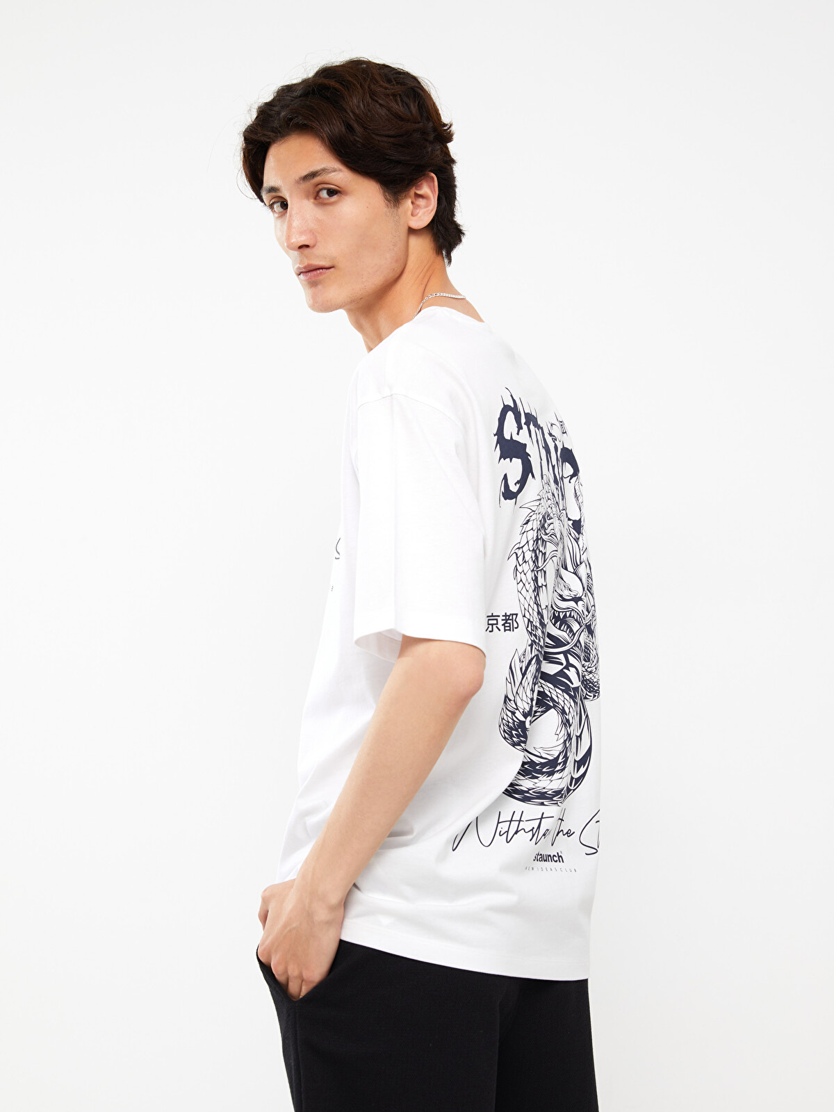 XSIDE Crew Neck Short Sleeve Printed Combed Cotton Men's T-shirt