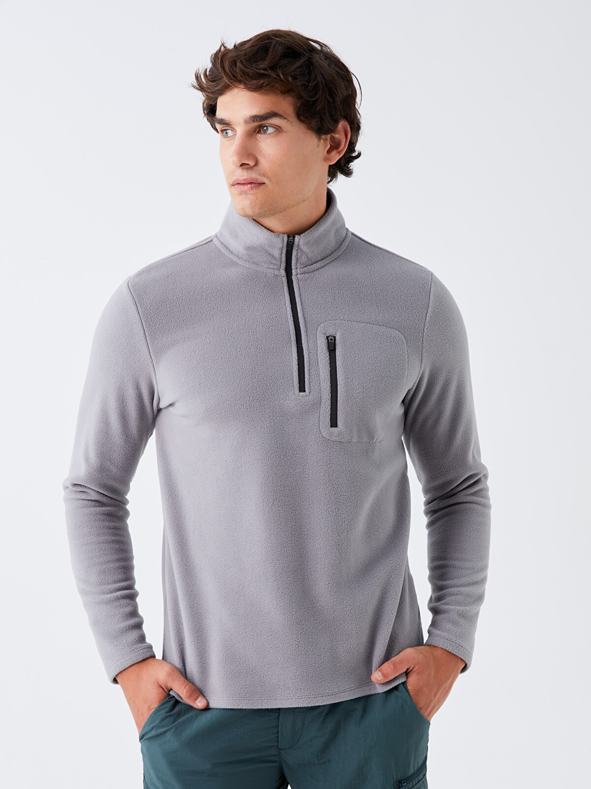 XSIDE ACTIVE Dik Yaka Uzun Kollu Polar Erkek Sweatshirt - W33943Z8
