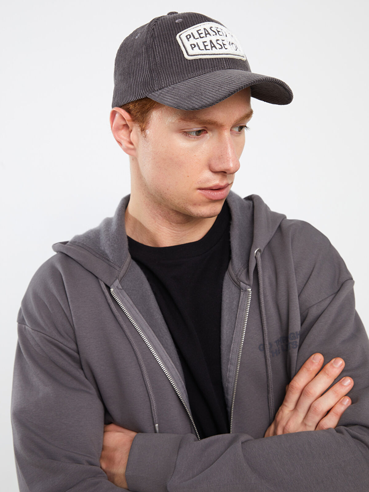 XSIDE Text Printed Men's Baseball Cap -W34282Z8-V3U - LC Waikiki