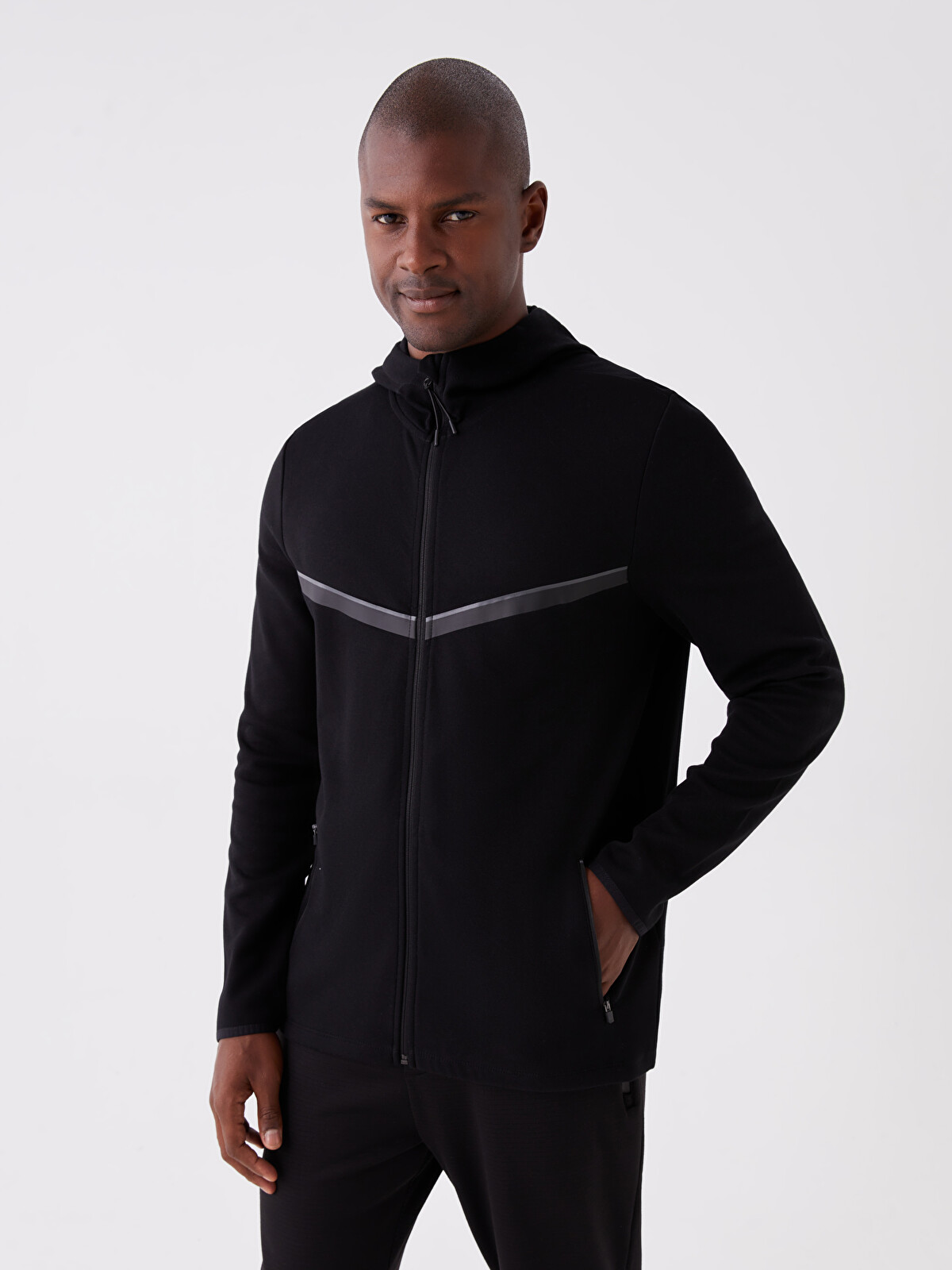 ウェア WF XSIDE ACTIVE Kapüşonlu Uzun Kollu Erkek Fermuarlı Sweatshirt